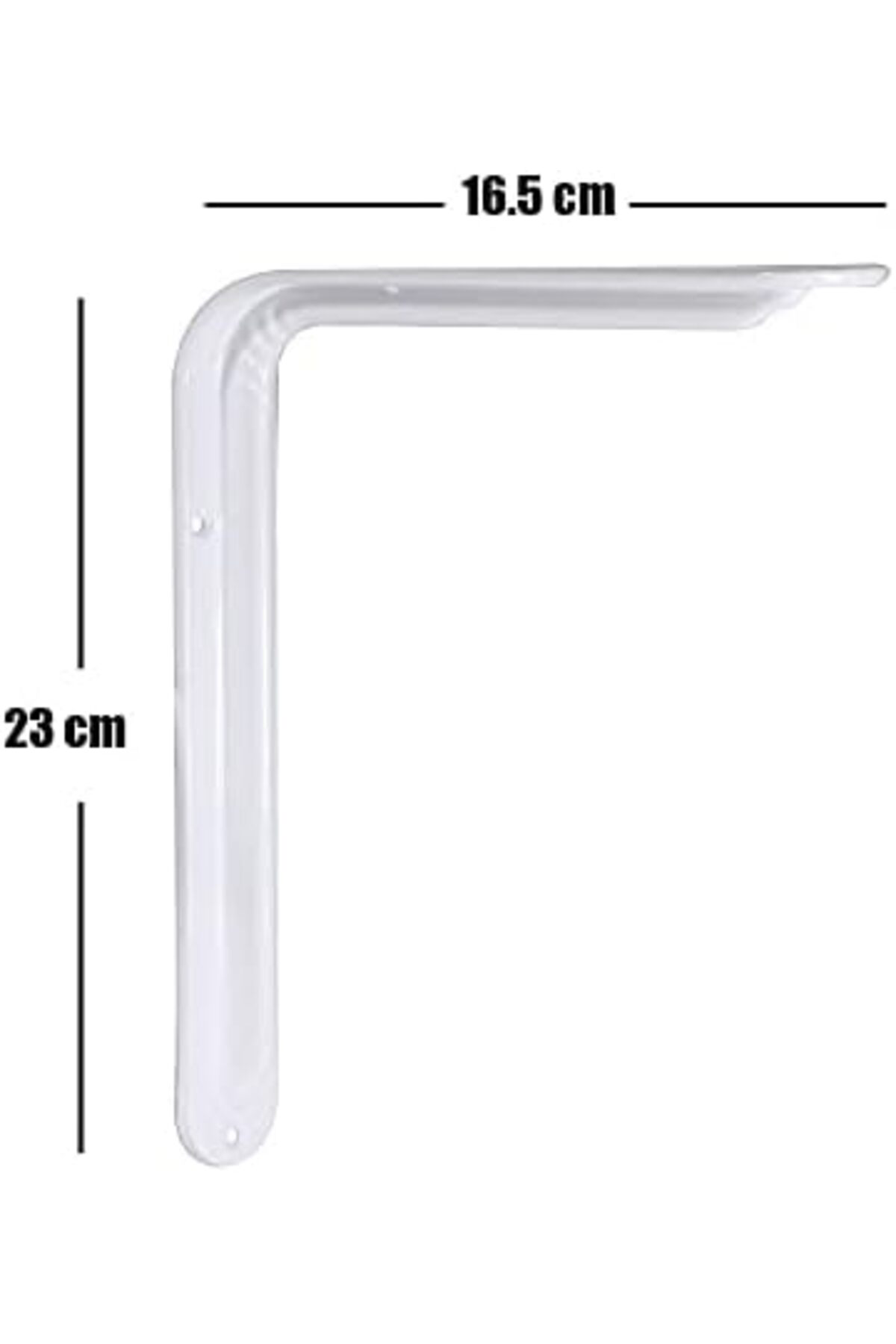 LuxShoping Raf Altı Ayak Raf Tutucu L Demir 16.5 x 23 cm Beyaz Mo