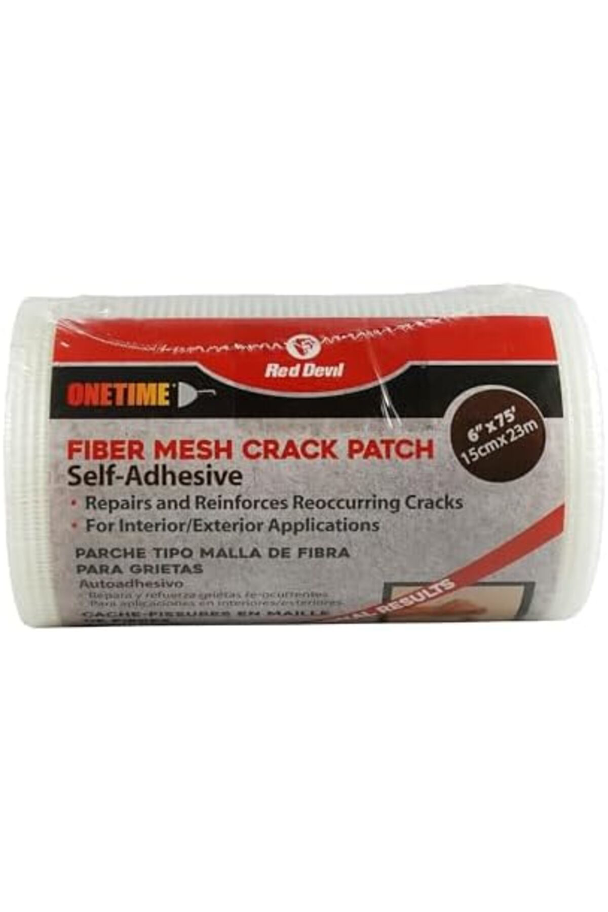 LuxShoping Red Devil 1226 Onetime Fiber Mesh Çatlak Yama 15,24 cm