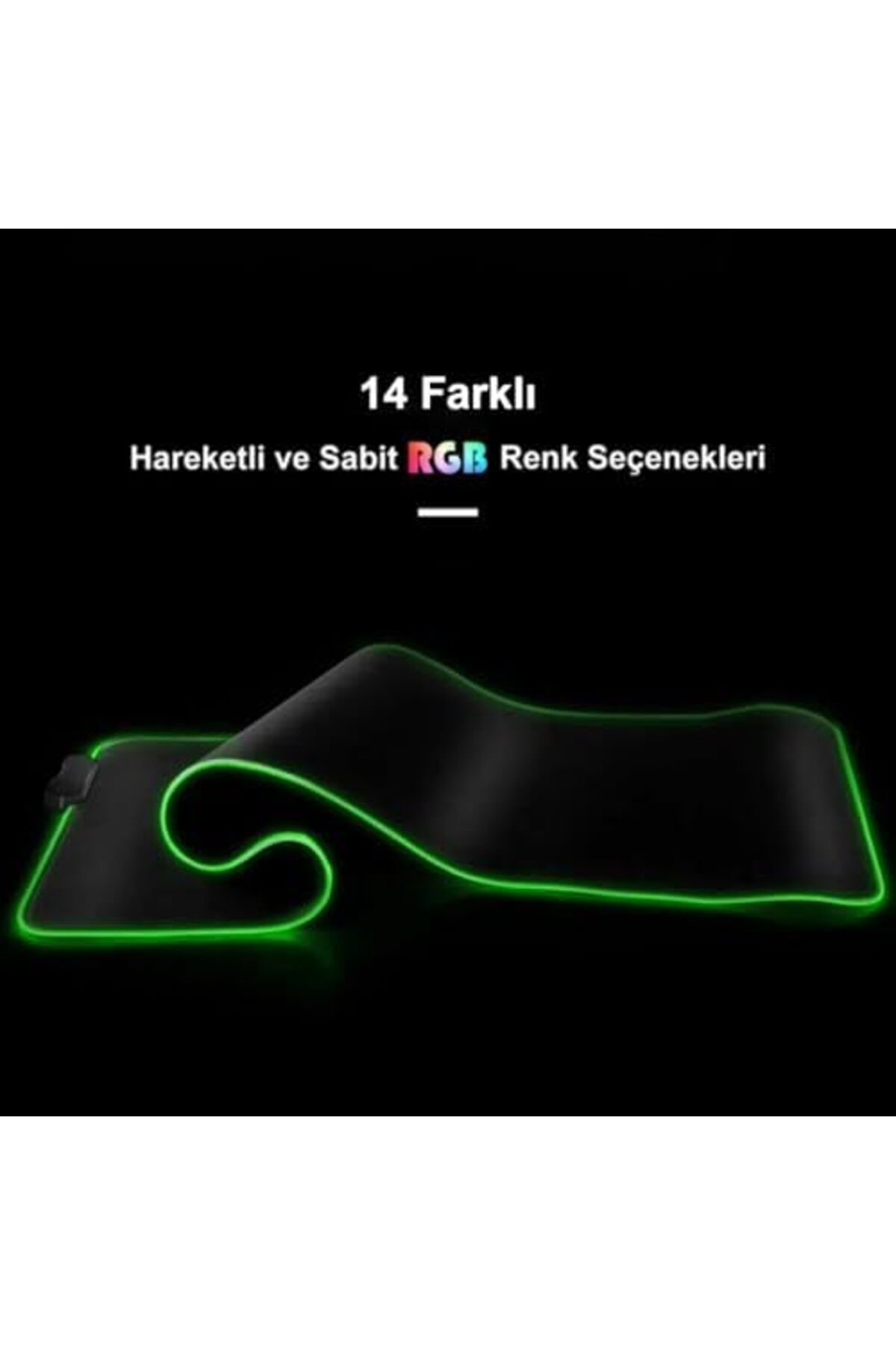 LuxShoping Rgb Mouse Pad 80x30 Cm, 4 mm Kalınlık, Parlak Su Geçir