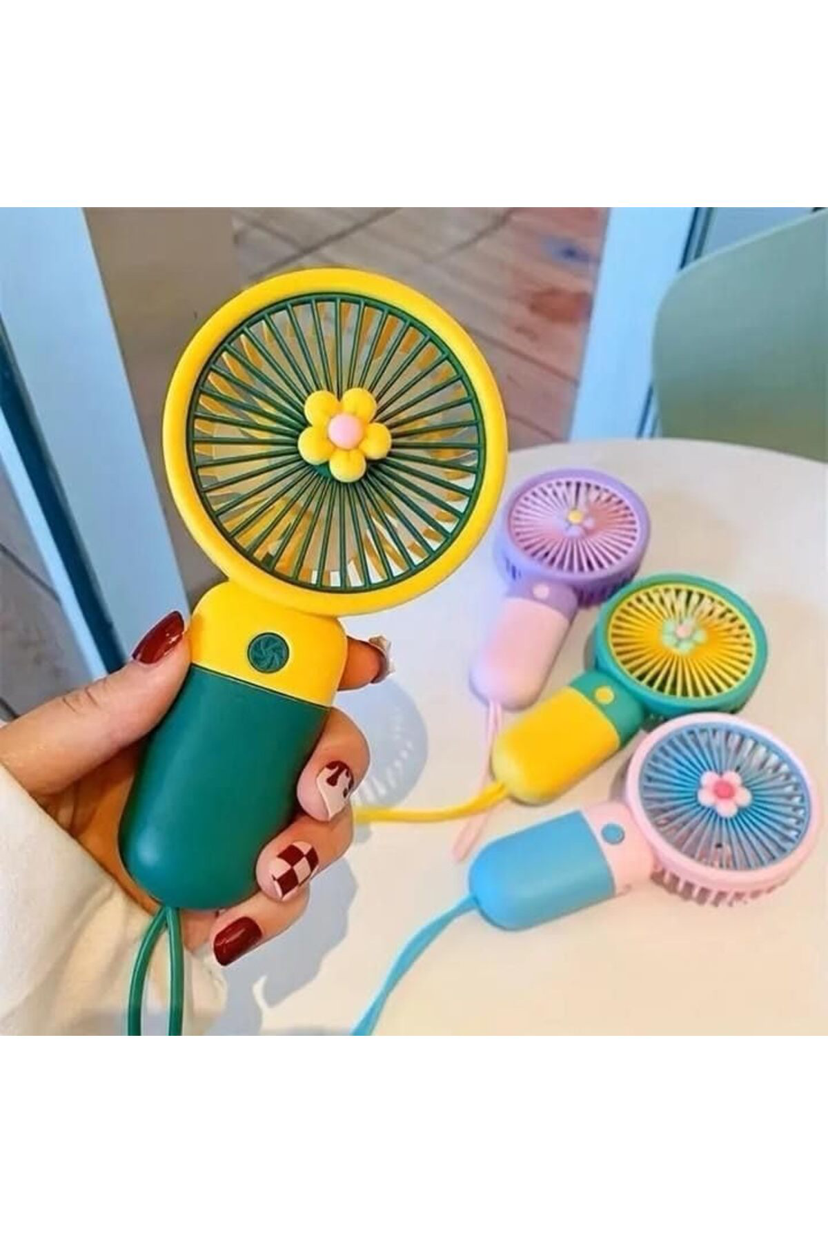 LuxShoping Şarjlı El Fanı Taşınabilir Mini Usb Fan Portatif Vanti