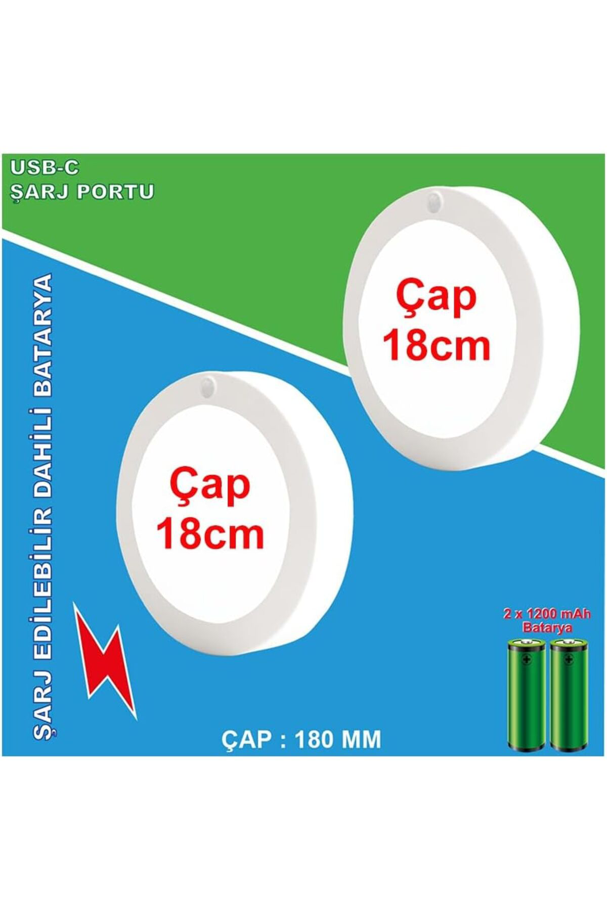 LuxShoping Şarjlı Hareket Sensörlü Led Aydınlatma/GT-CL05-2 Adet