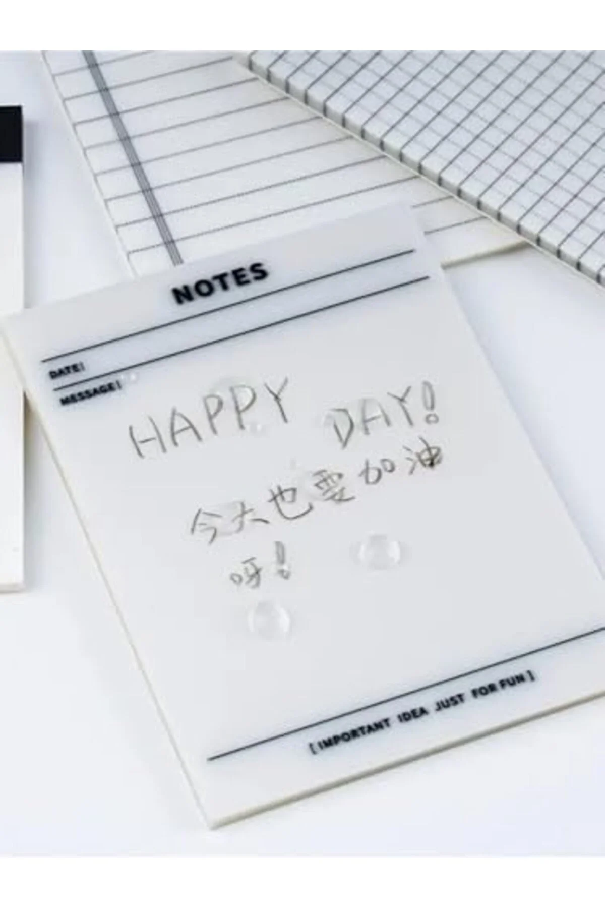 LuxShoping Şeffaf Yapışkanlı Post it Not Kağıdı Postit Gridnot (G