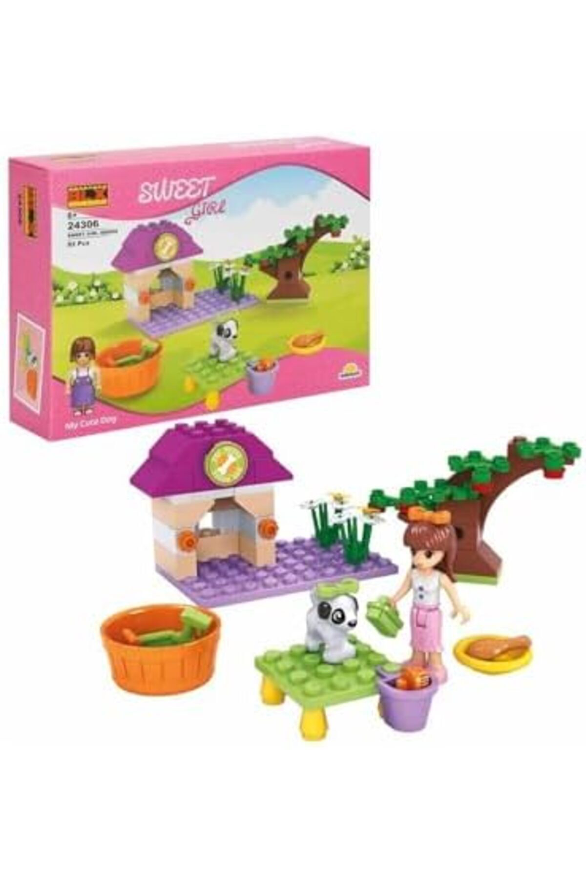 LuxShoping Seti Sevimli Köpek Ağaçlı 1 Figür 82 Parça 1142128