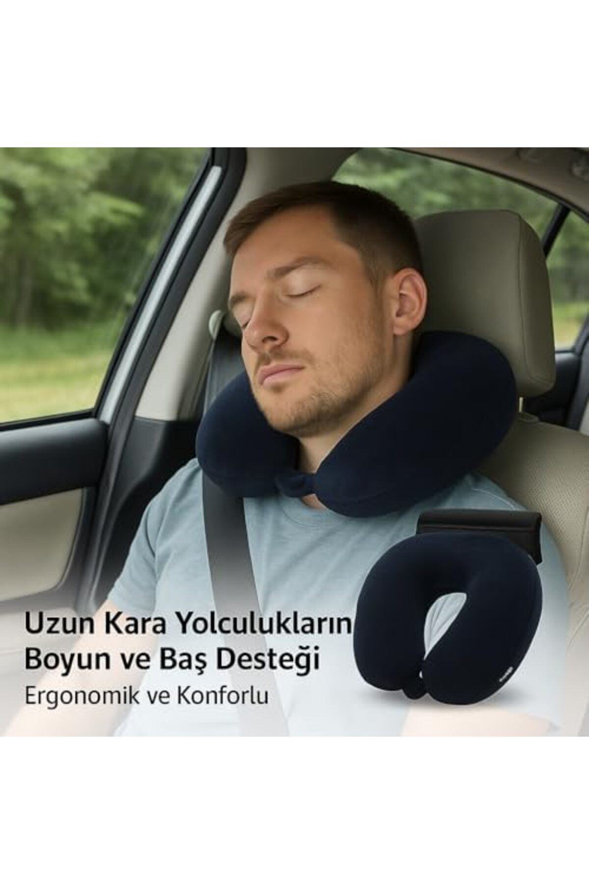 LuxShoping Seyahat Boyun Yastığı – Büyük Boy, Ergonomik & Boyuna 