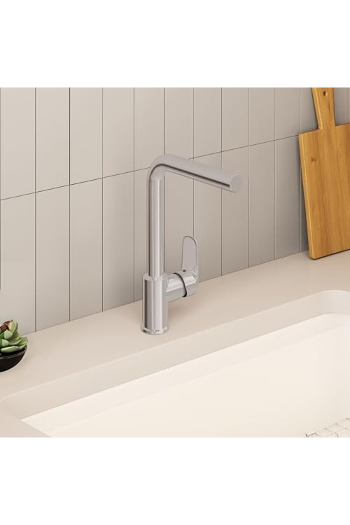 LuxShoping Shift T30 A43691 Eviye Bataryası, L Tipi, Krom 1142128