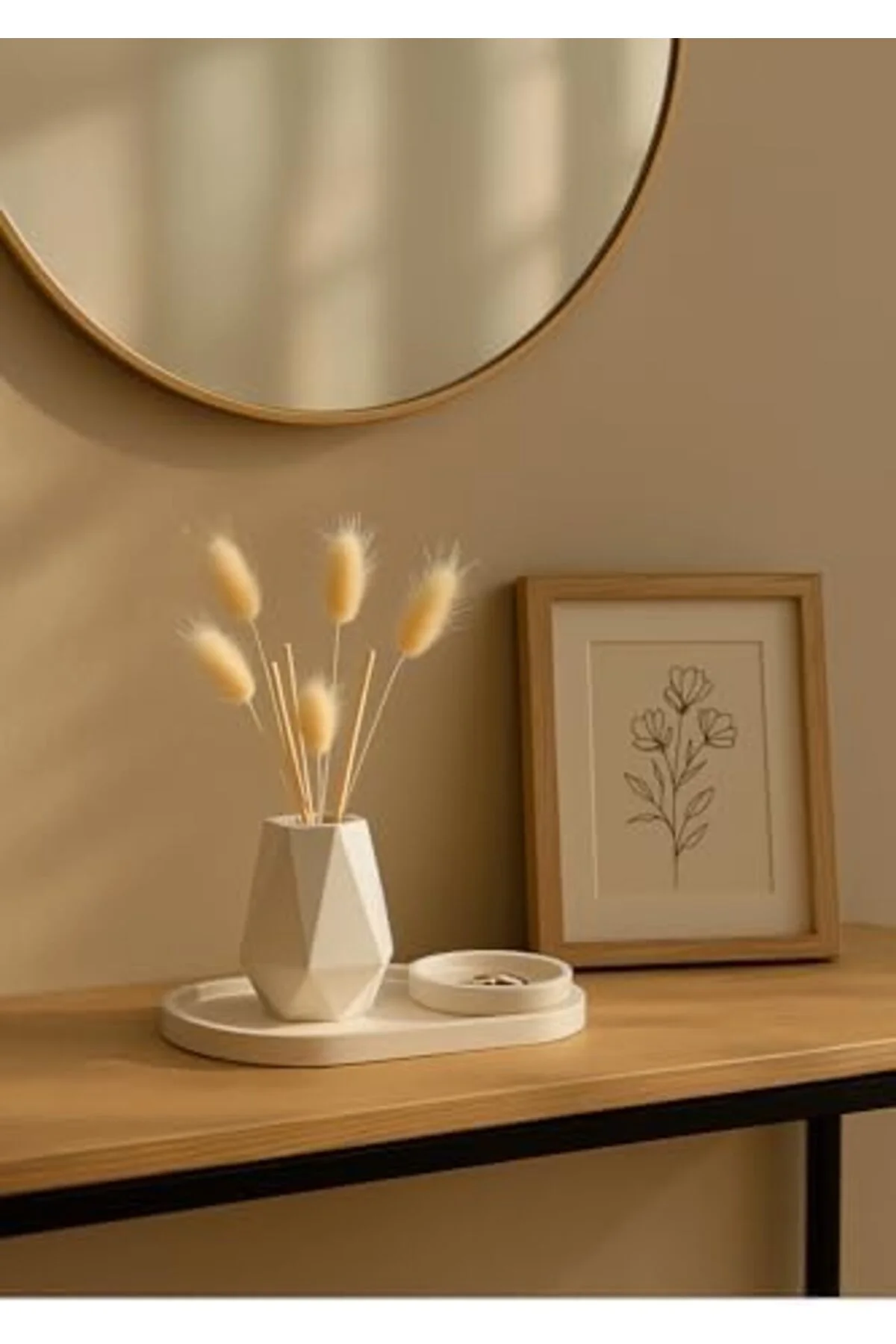 LuxShoping Şık Modern Beyaz Seramik Vazo - Çok Amaçlı Dekoratif A