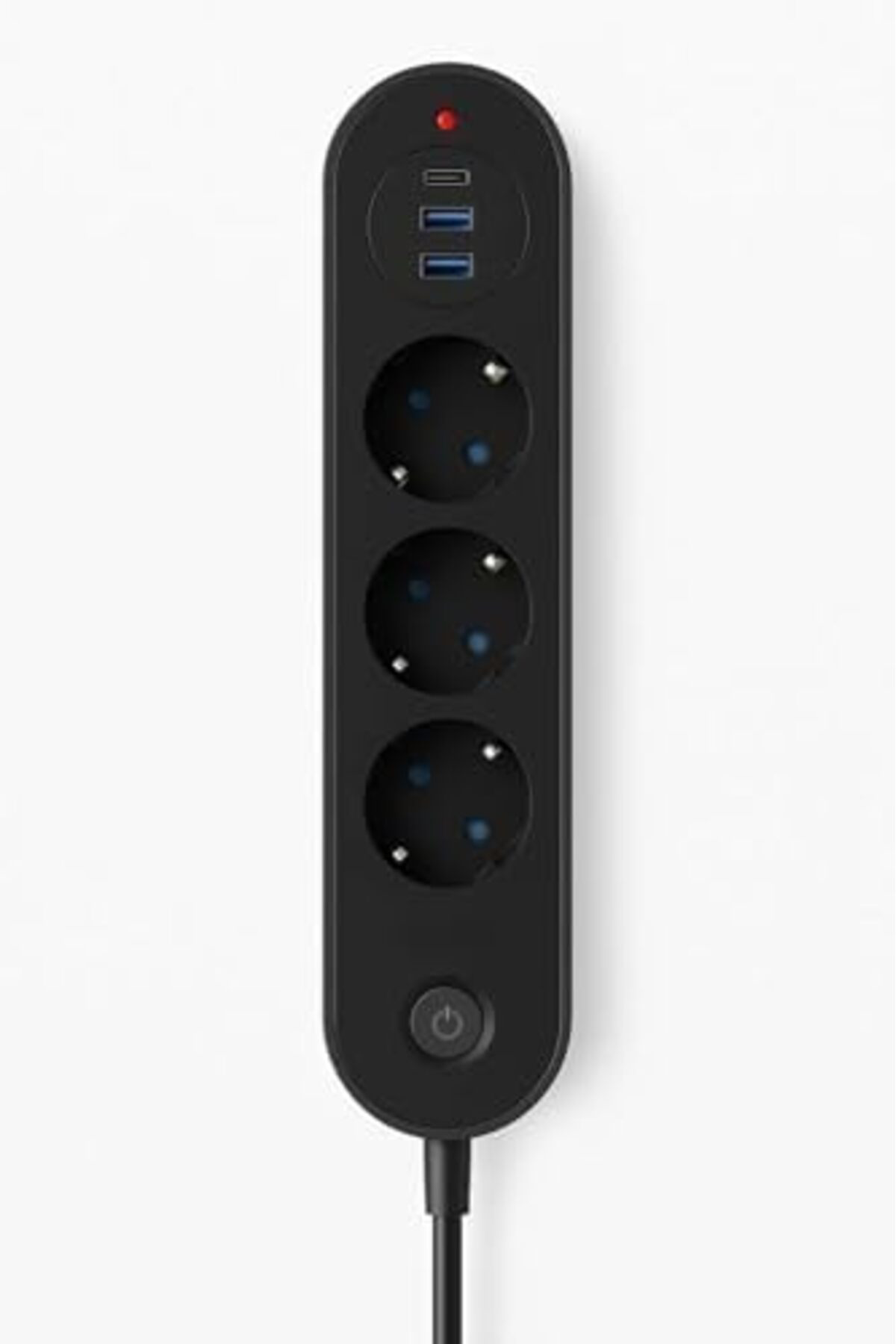 LuxShoping Smayling 3’lü Priz | 2 USB-A + 1 USB-C | Termal Akım K