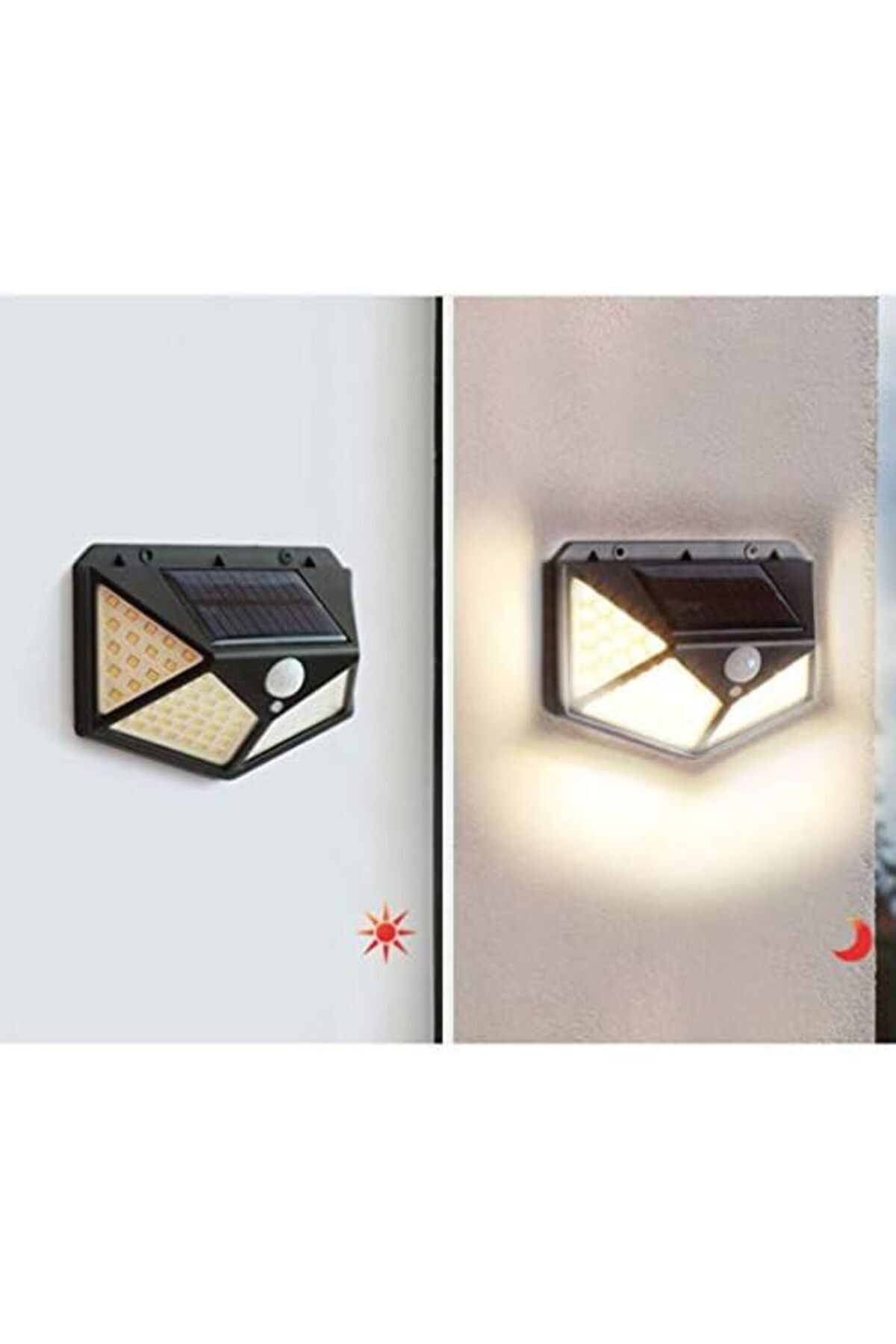 LuxShoping Solar lamba 100 LED PIR hareket sensörlü dış duvar lam