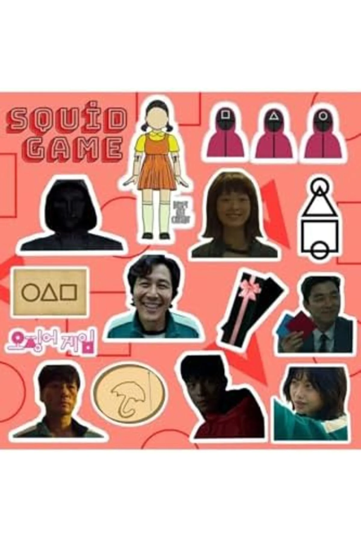 LuxShoping Squid Game Seti | Laptop Notebook Telefon Etiket 11421