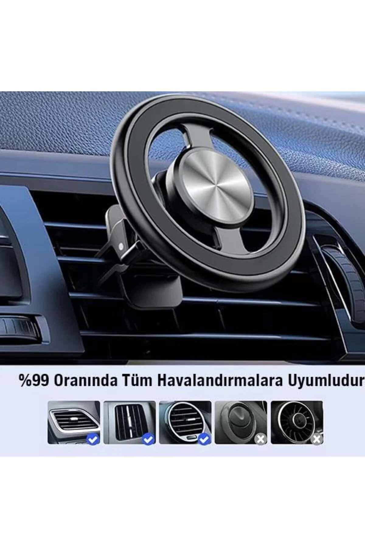 LuxShoping Super Mıknatıs Ultra Stabil Klipsli Havalandırma Araç 