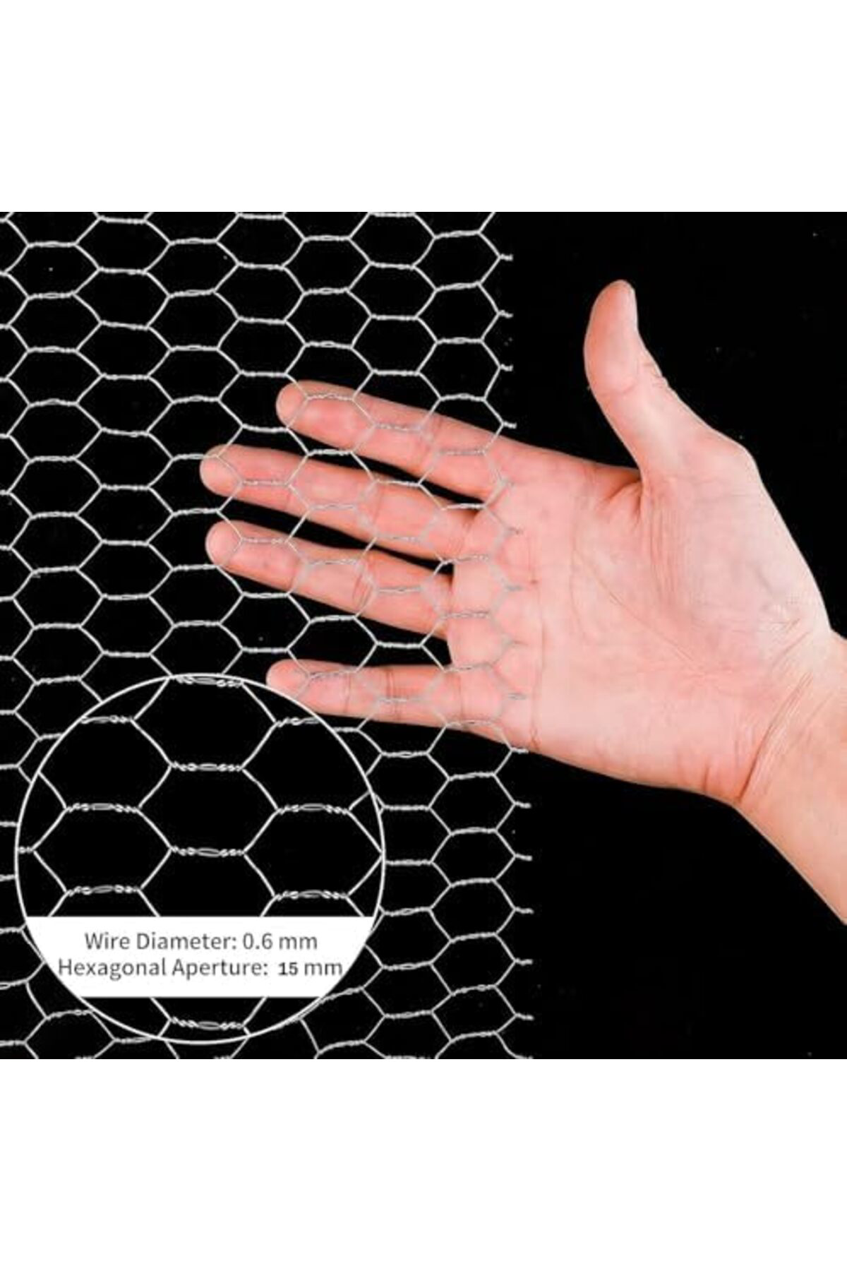 LuxShoping Tavuk Teli, Altıgen Tel Ağ, Dış Mekan Pas Önleyici Gal