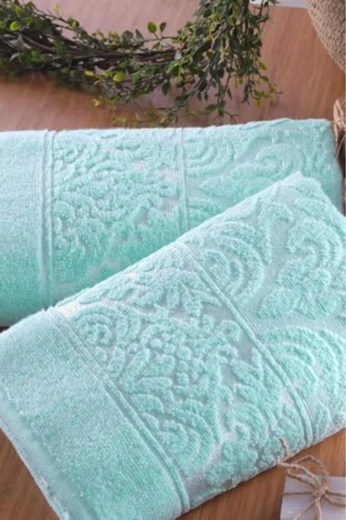 LuxShoping Tekstil Soft | 2'li 50x90 Cm El&yüz Havlu Seti Yeşil 1