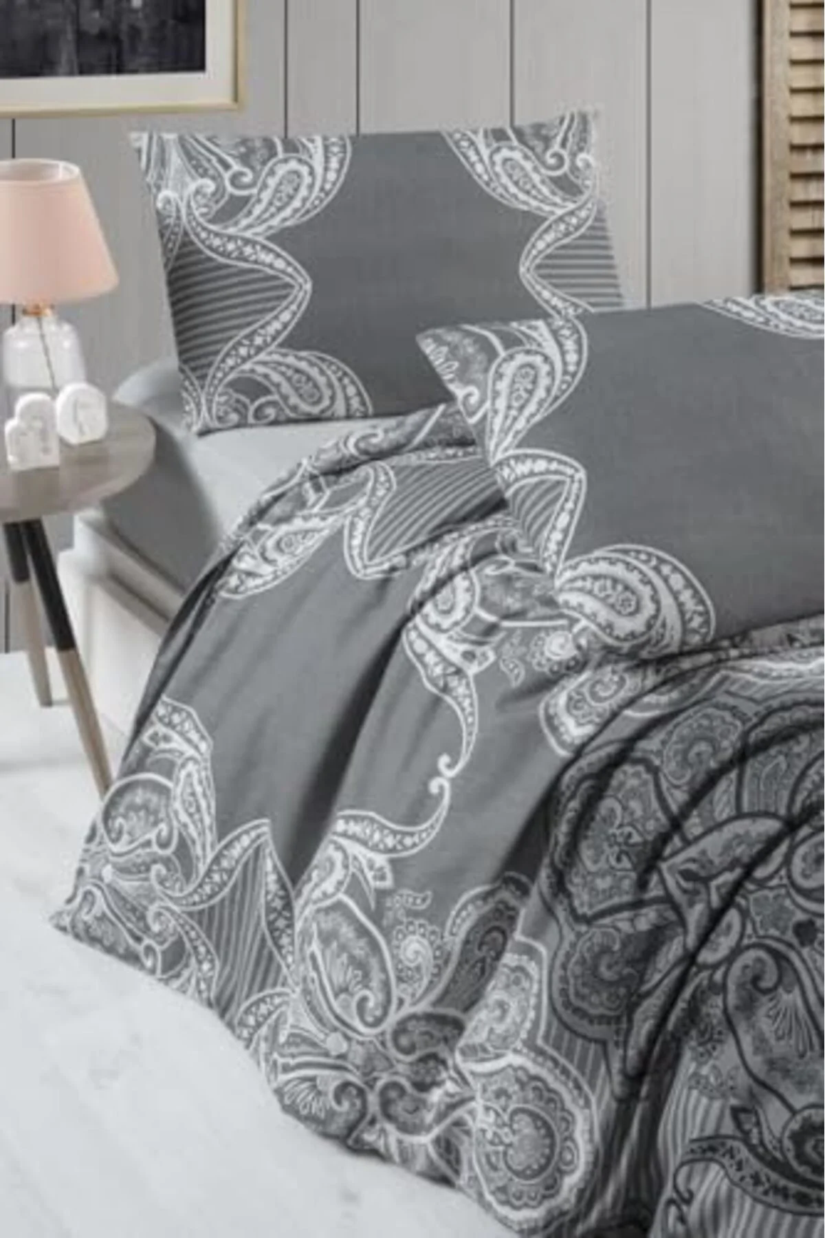 LuxShoping Tivoli Tek Kişilik Lastikli Çarşaf Nevresim Takımı 114