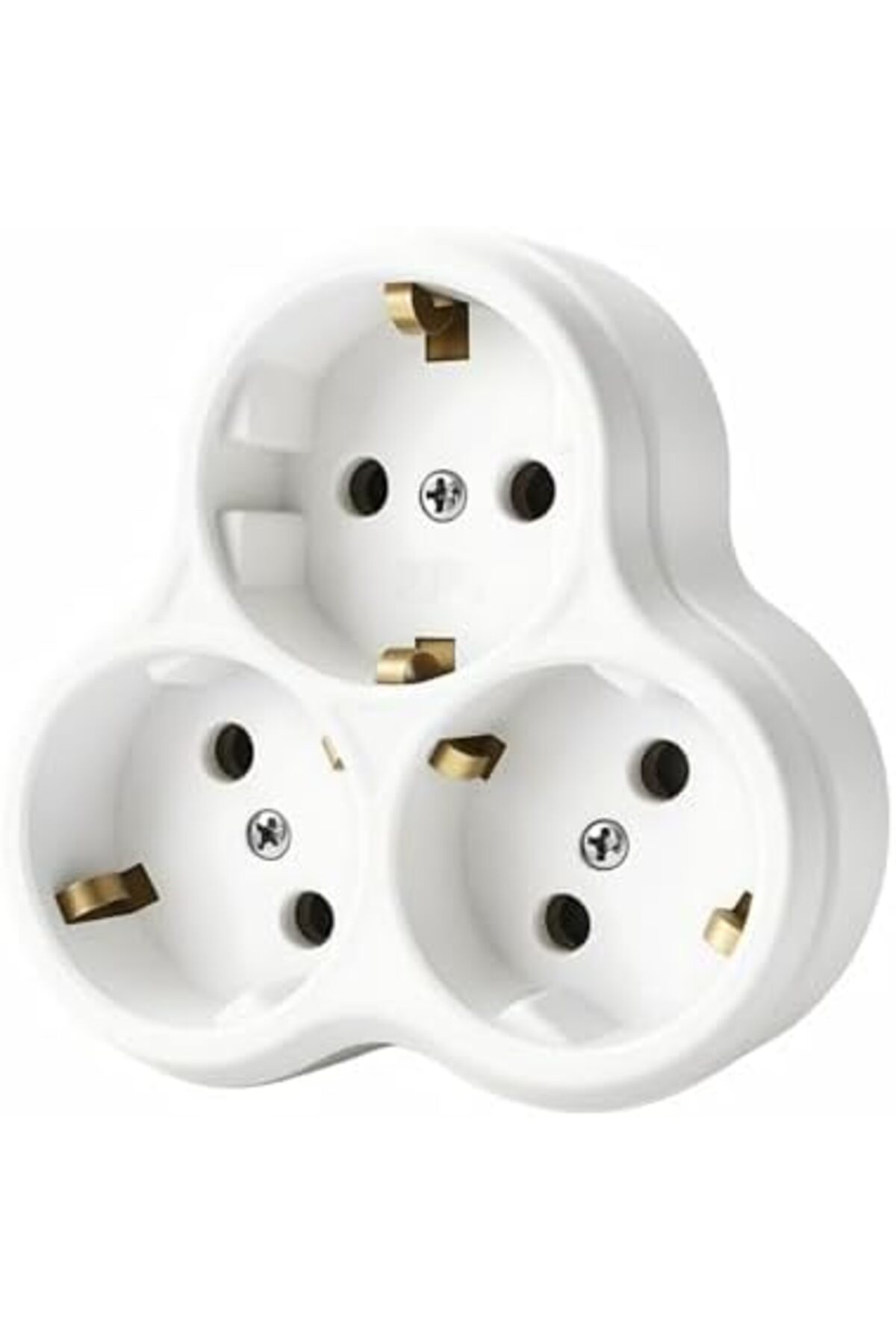 LuxShoping Topraklı Priz Çoklayıcı Fiş, 3'lü, Beyaz, 16A 250V, Ma LuxShoping Topraklı Priz Çoklayıcı Fiş, 3'lü, Beyaz, 16A 250V, Ma