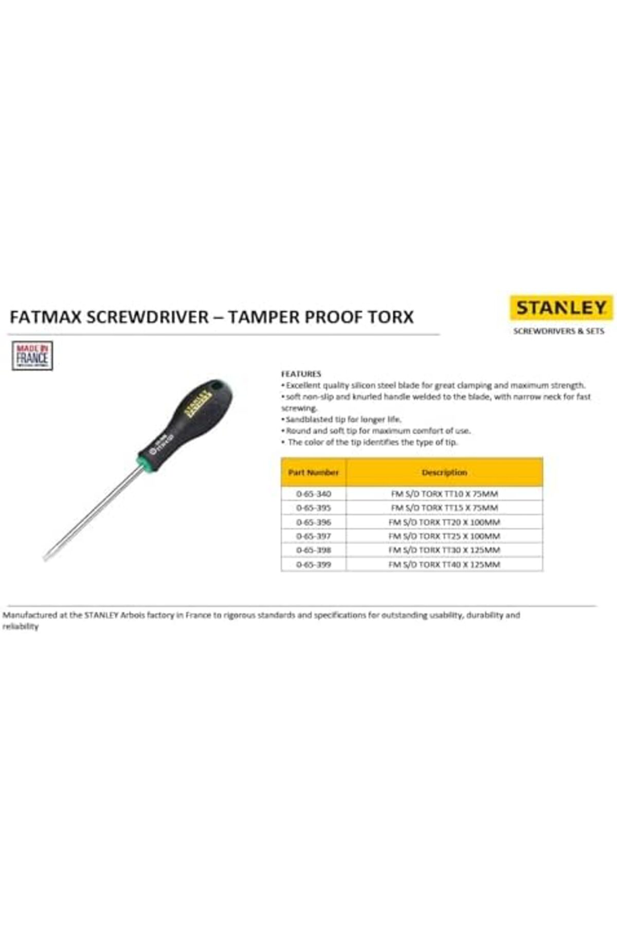 LuxShoping - Tornavida Torx, Tt10, 75 Mm Schwertlaenge, Krom-Vana