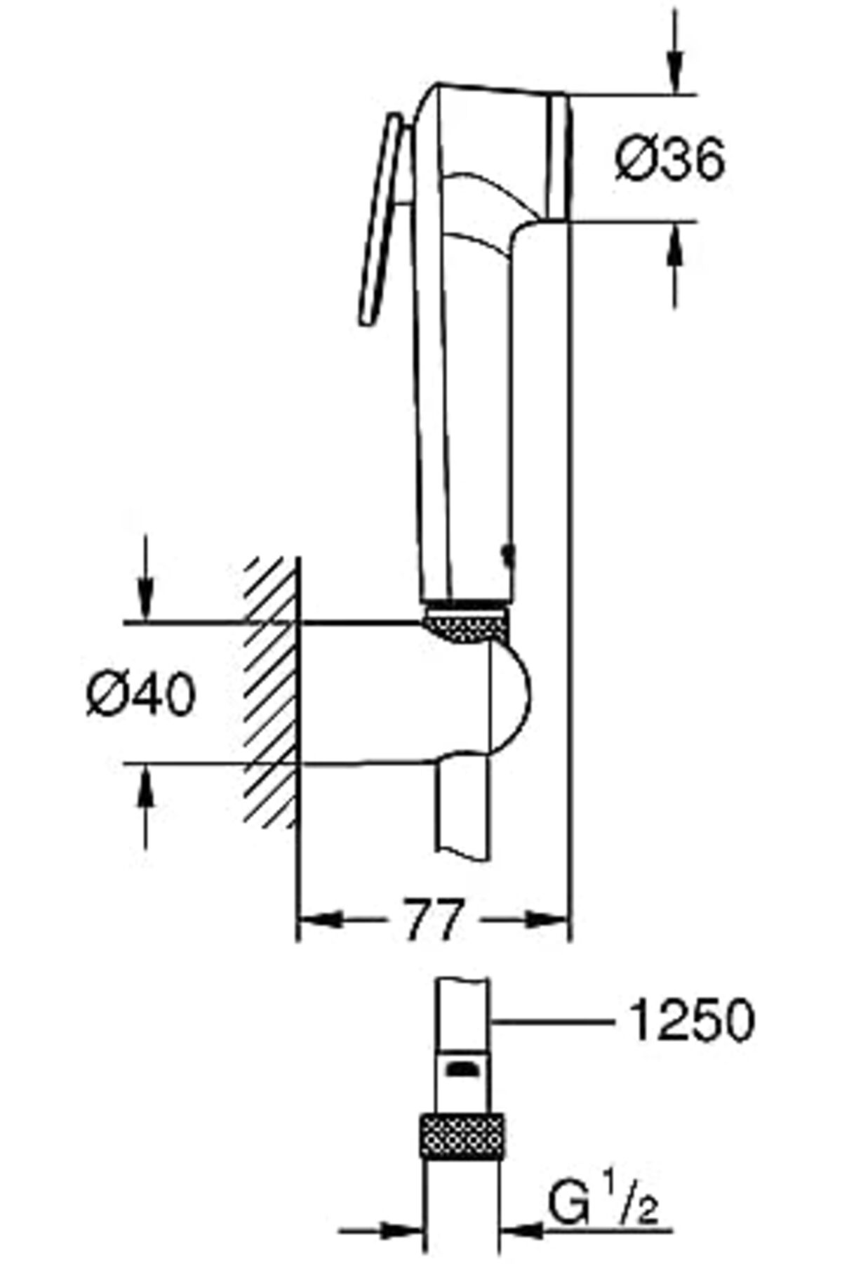 LuxShoping Trigger Sprey Duvar Askı Seti 1 Püskürtme Türü, Krom,