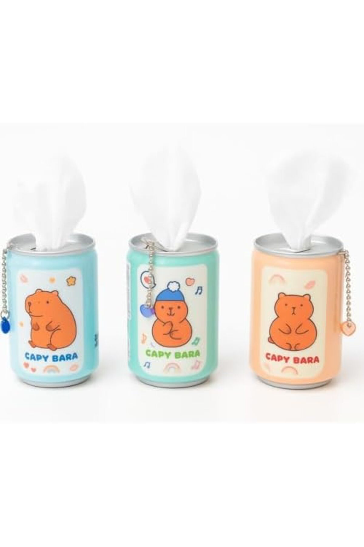 LuxShoping Üçlü Karışık Renk Tasarımlı Taşınabilir Mendil Kutusu