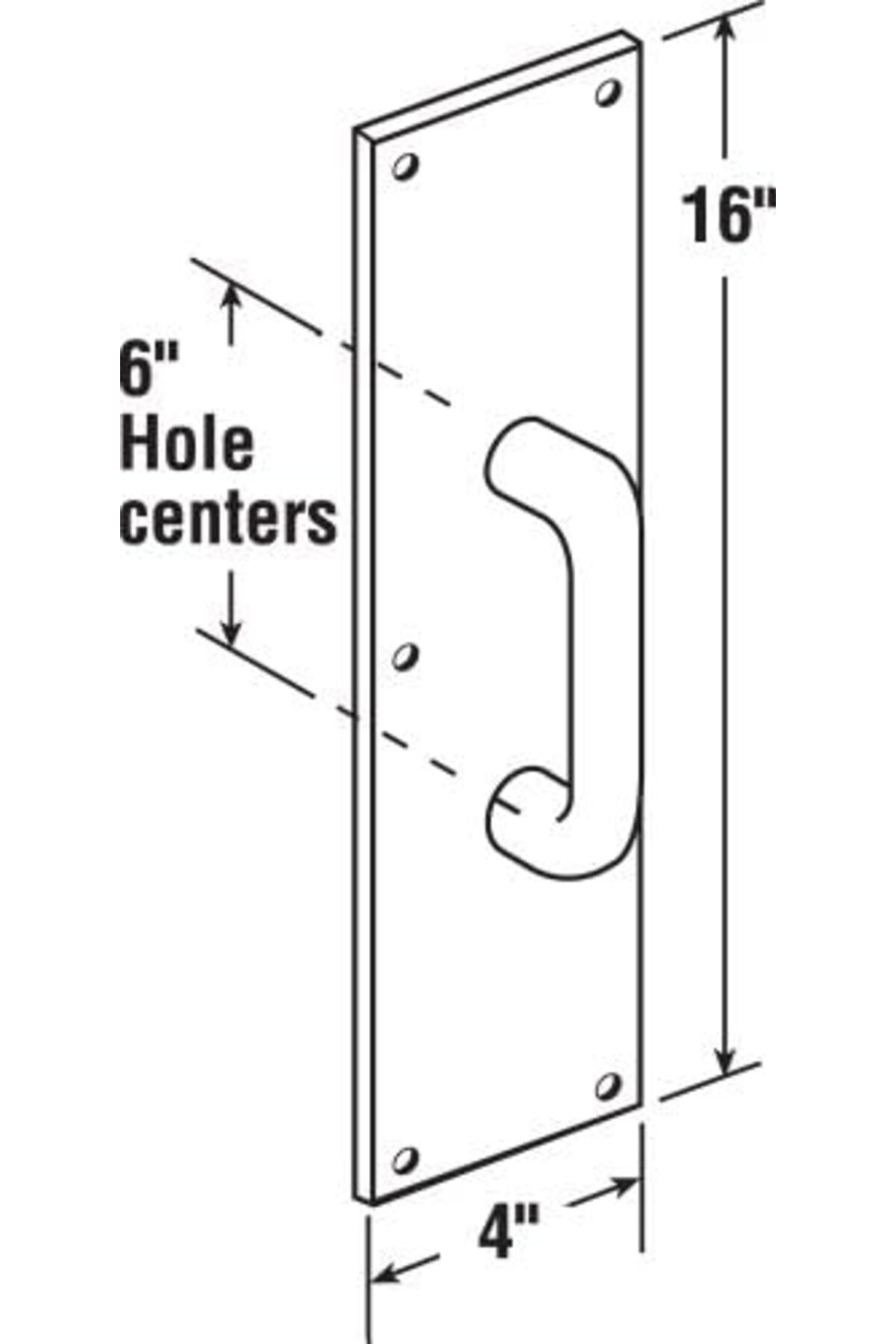 LuxShoping ürünler J 4640 kapı Pull plaka ile yuvarlak sap, 4-inç