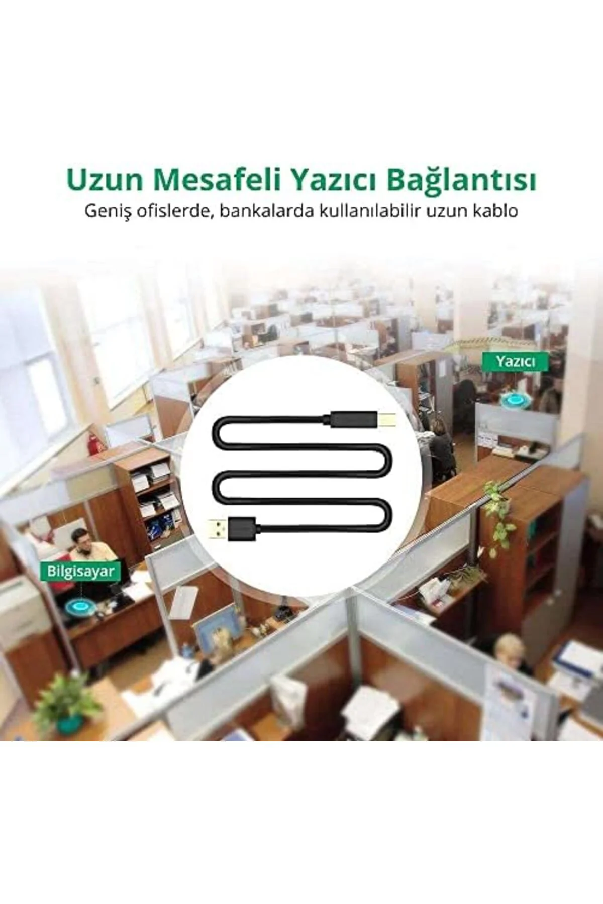 LuxShoping USB To USB-B Tarayıcı Yazıcı Kablosu 10 Metre 1142128