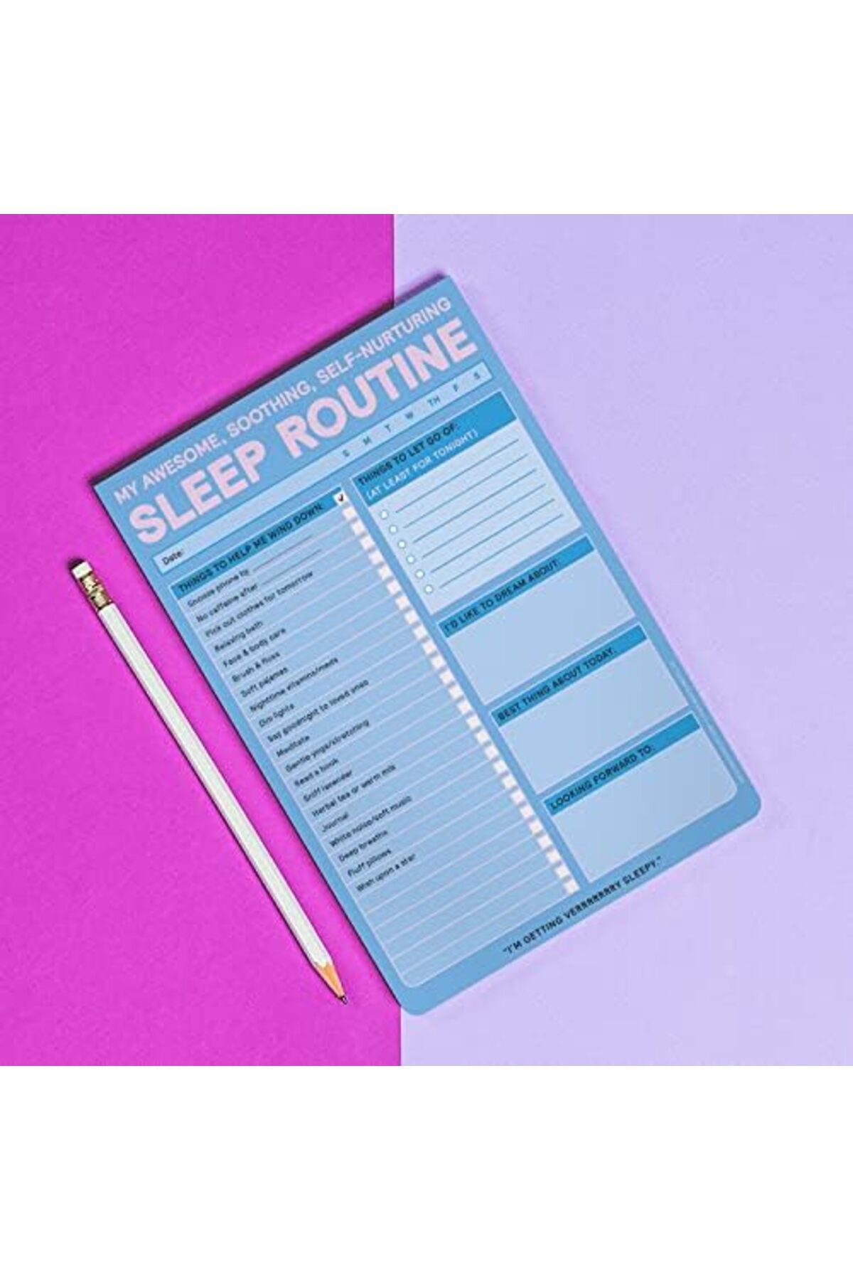 LuxShoping Uyku Rutin Pedi, Uyku Kontrol Listesi, 15,24 x 22,86 c