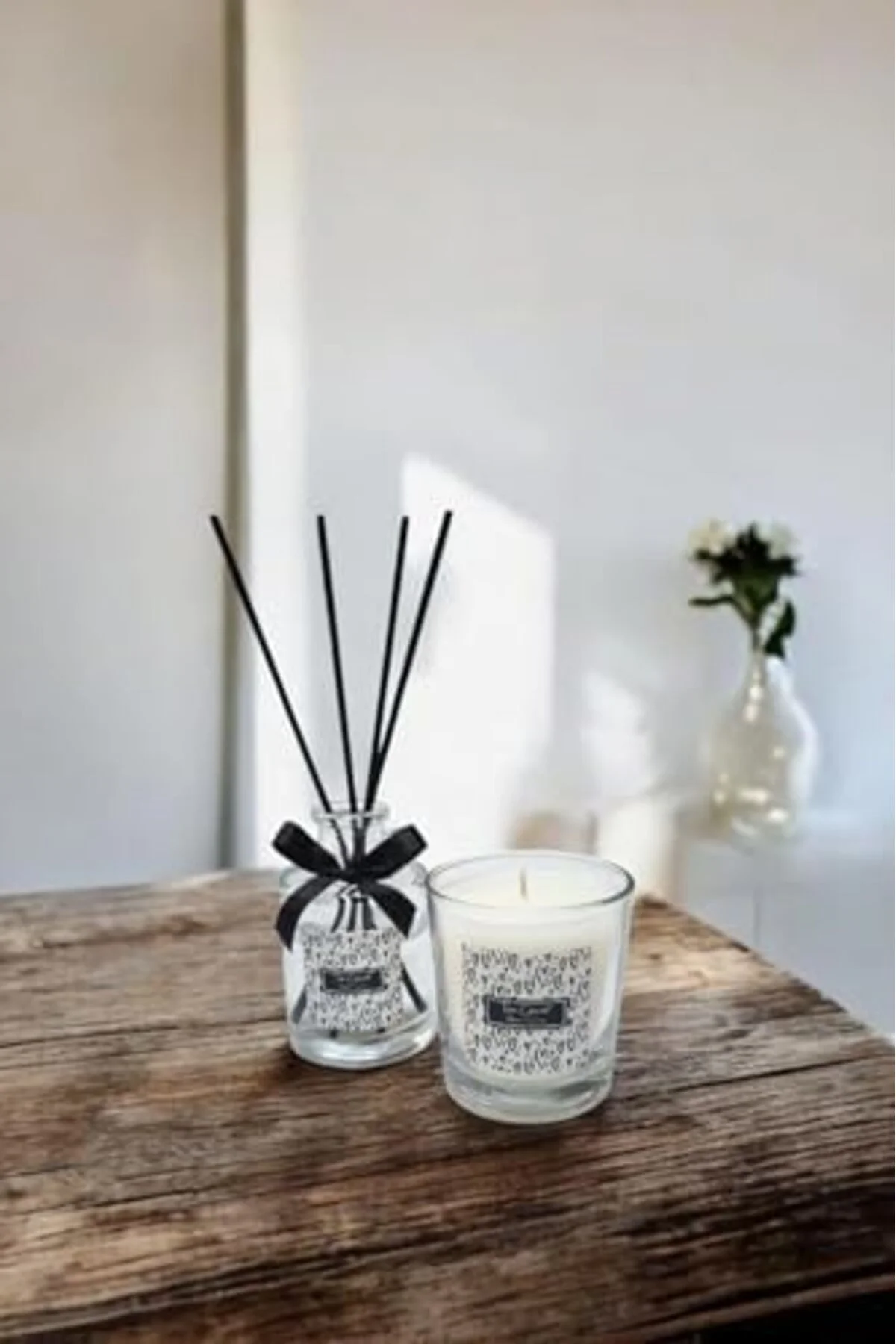 LuxShoping Vanilya Kokulu Bardak Mum ve 100 ML Oda Kokusu Seti 11