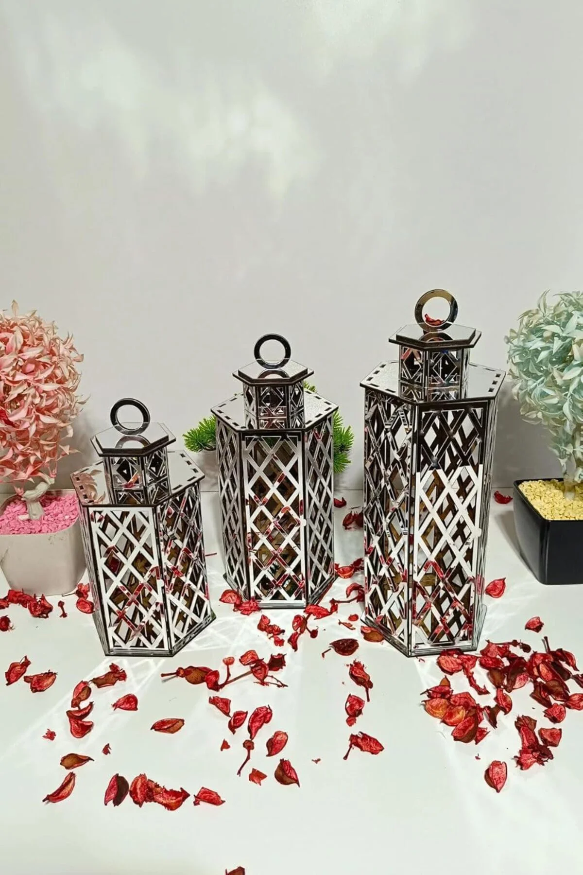 LuxShoping VEHER Gümüş Dekoratif Mumluk 1142128