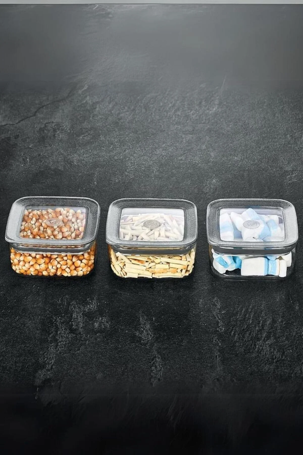 LuxShoping Vp-327 Kare 3X350 Ml Saklama Kabı (8), Şeffaf 1142128 LuxShoping Vp-327 Kare 3X350 Ml Saklama Kabı (8), Şeffaf 1142128
