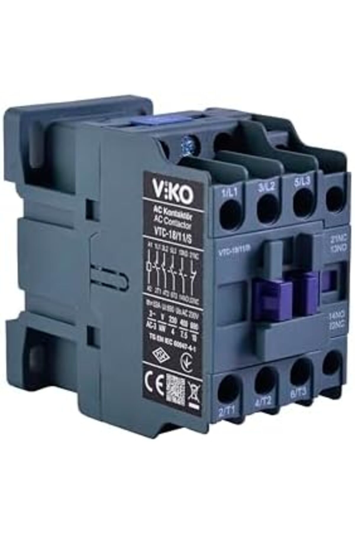 LuxShoping VTC-18/11/S Kontaktör 18A 1no+1nc 230V Bobinli 1142128