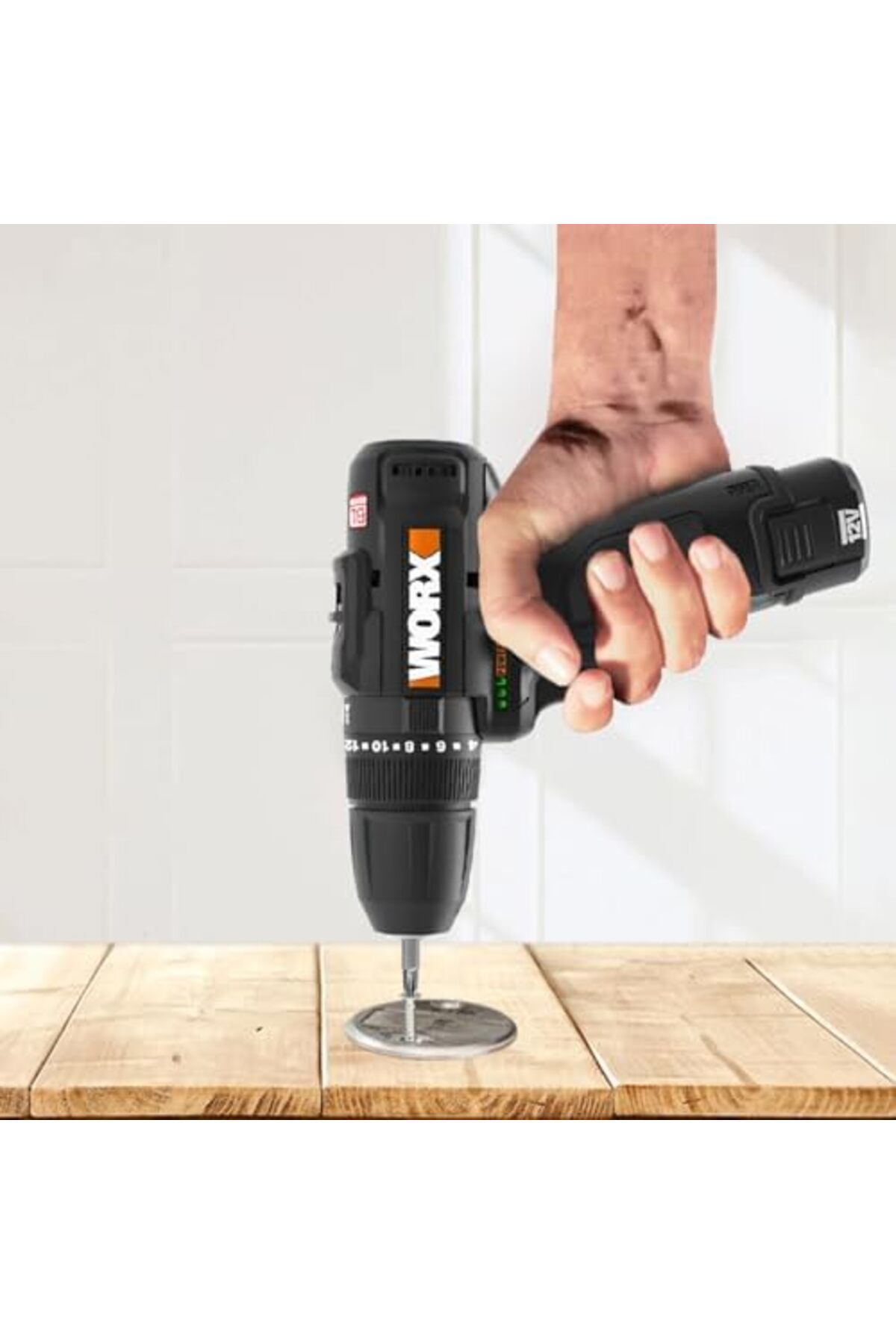 LuxShoping WX121 12Volt/2.0Ah Li-ion Çift Akülü Kömürsüz Profesyo