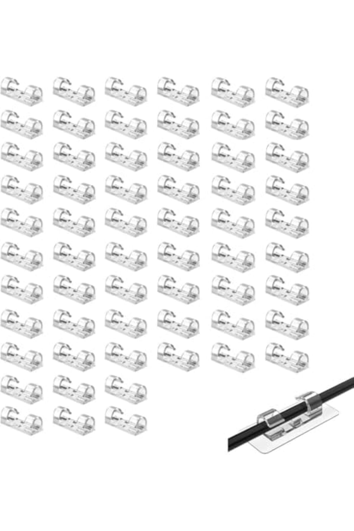 LuxShoping Yapışkanlı Kablo Klipsi Seti – Kablo Düzenleyici, Masa