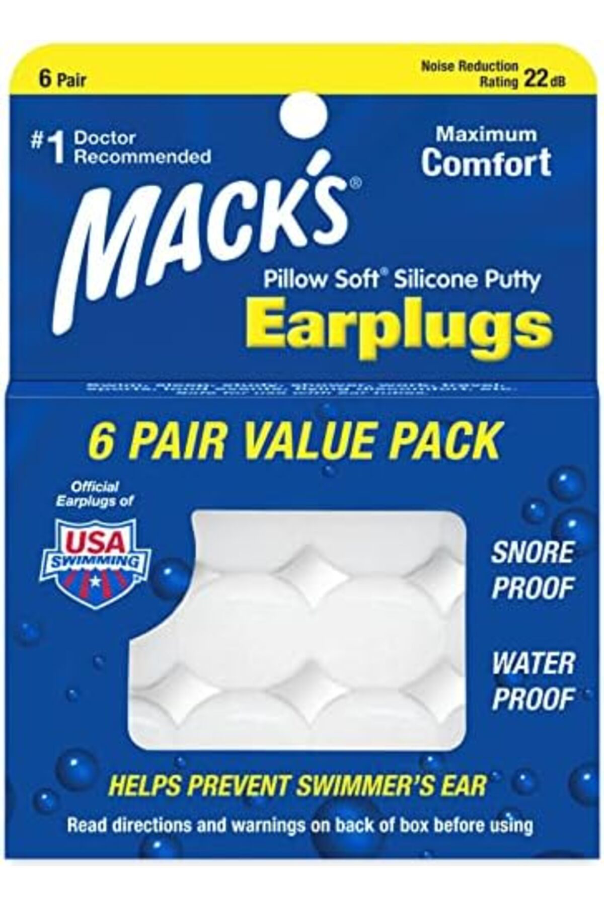 LuxShoping Yastık Yumuşak Silikon Kulak Tıkacı, 6 Çift, Değer Pak