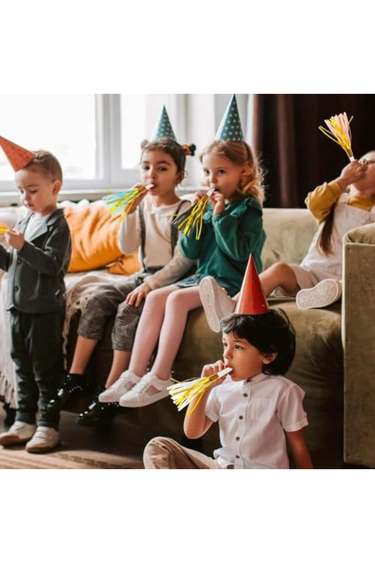 LuxShoping Yeni Yıl Boynuzları ve Üfleme Değer Paketi | 50 Adet, 