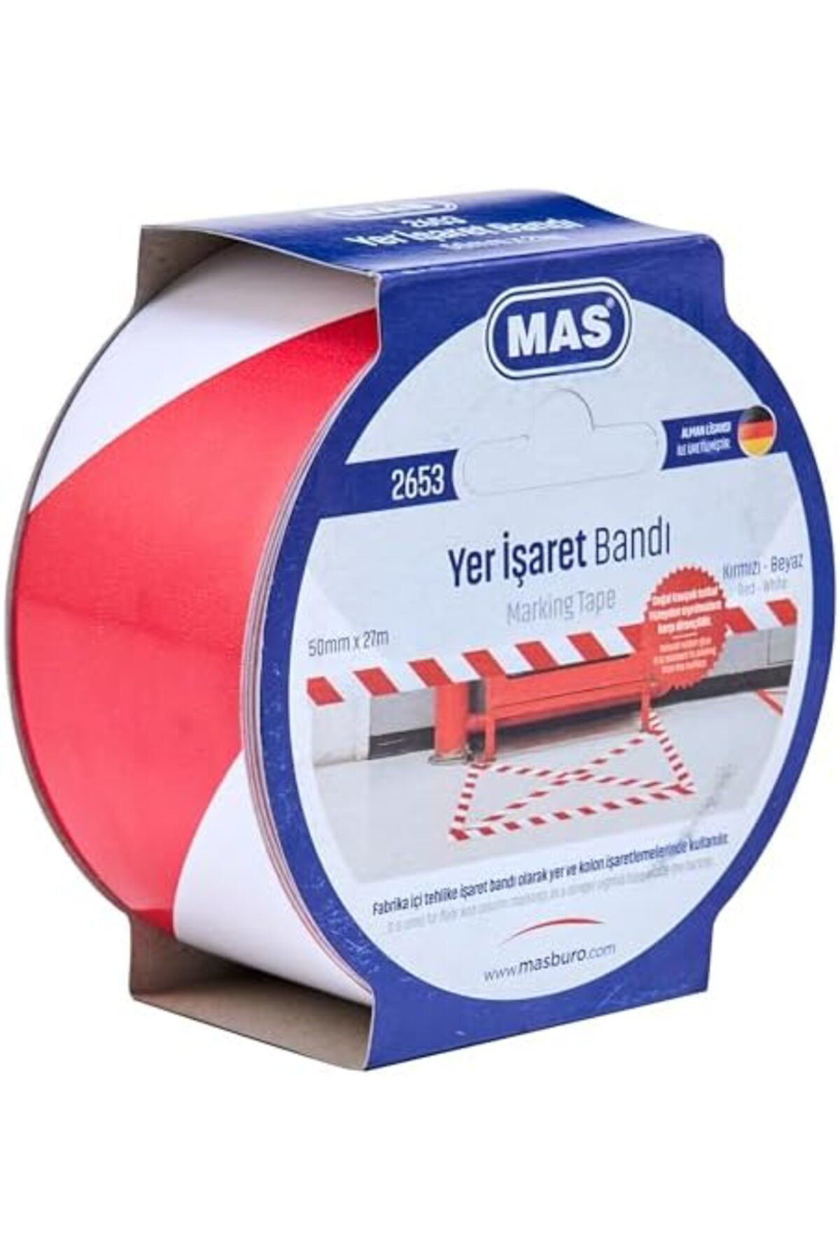 LuxShoping Yer İşaret Bandı, Kırmızı & Beyaz 1142128