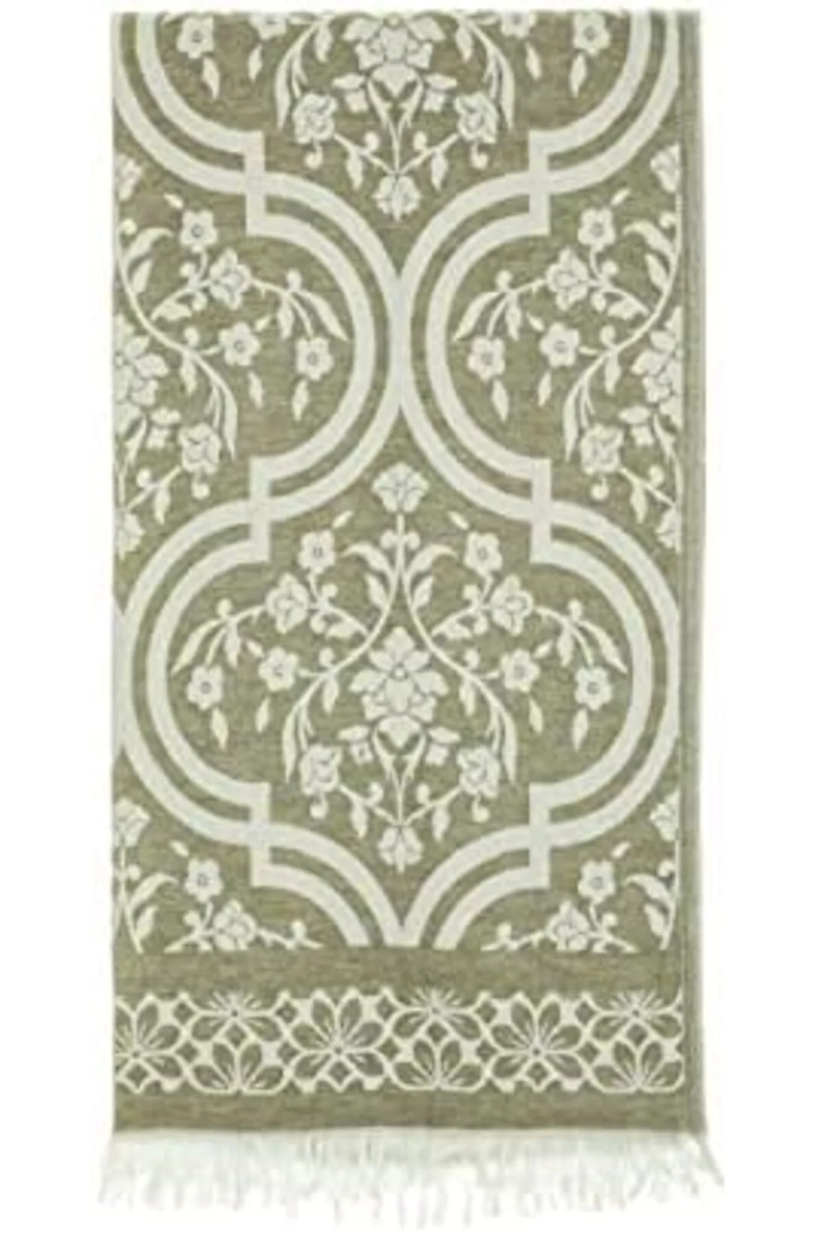 LuxShoping Yeşil Damask Desen Pamuk 1142128