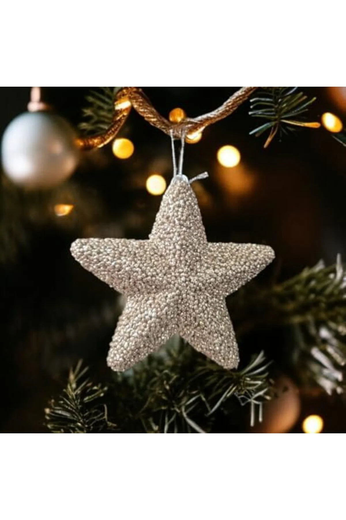 LuxShoping YILBAŞI AĞAÇ SÜSÜ 15CM YILDIZ ŞAMPANYA AST7216 1142128