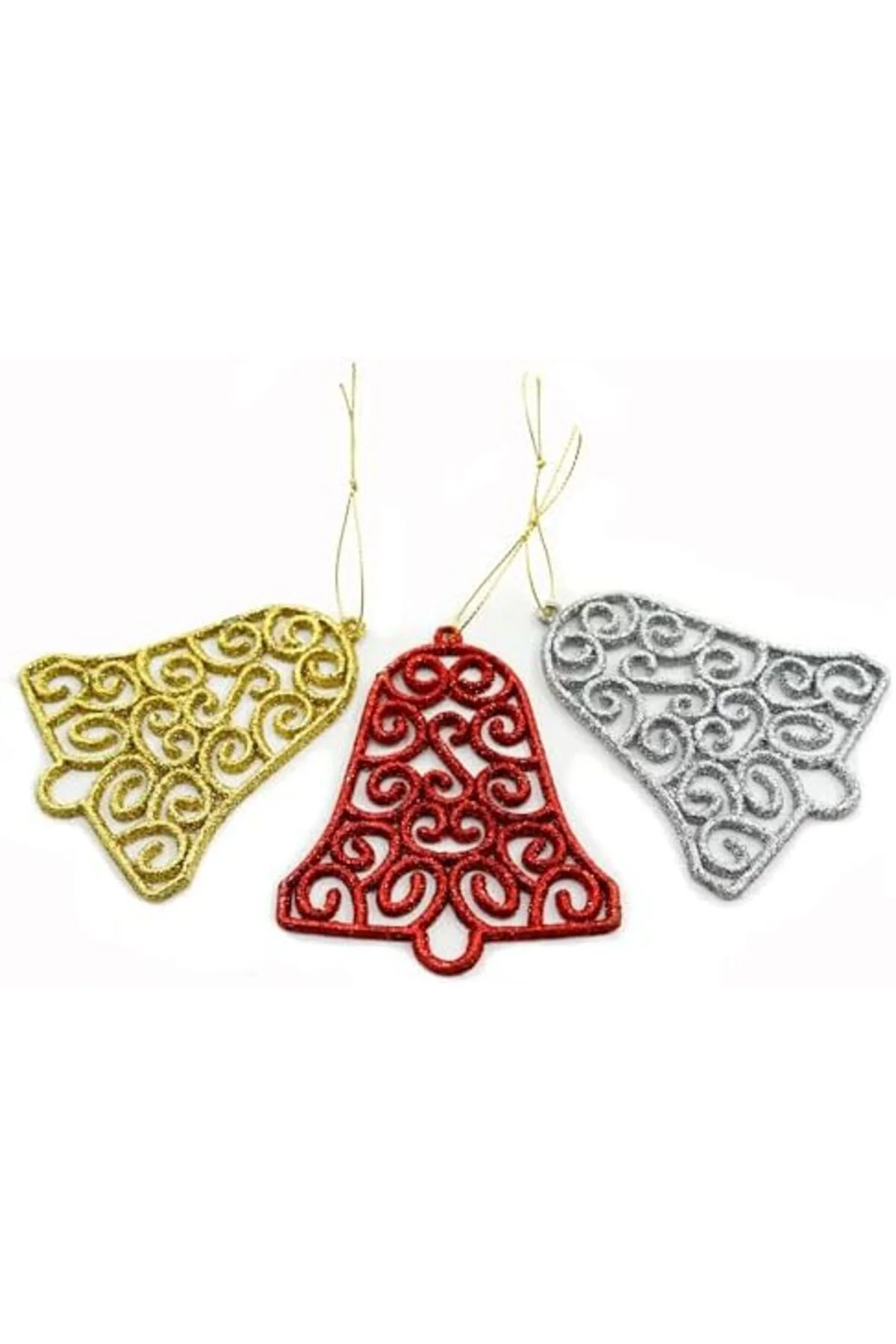 LuxShoping Yılbaşı Ağacı İçin Asılabilir Çan Süsleri – Parlak Sim