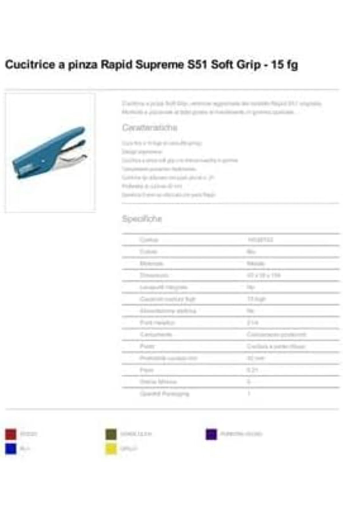 LuxShoping Zımba Pens Tipi Soft S51-12 Sayfa Kapasiteli, Mavi 114