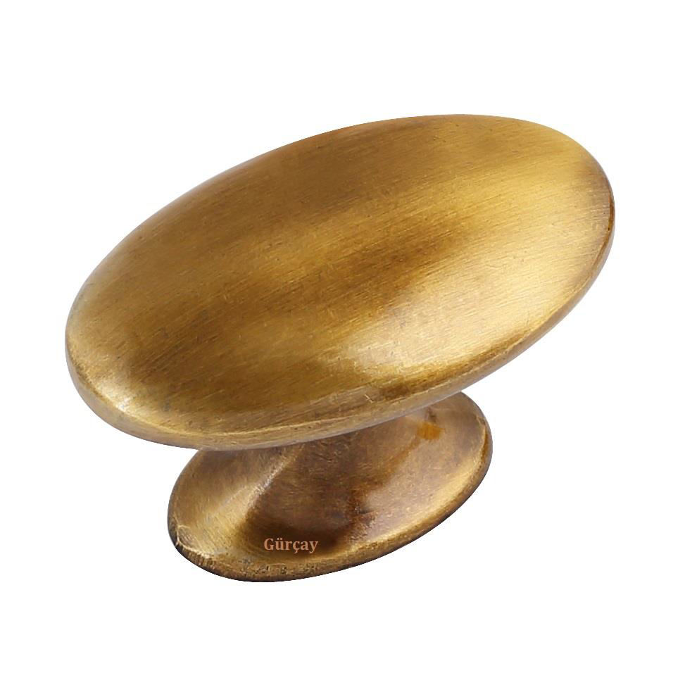 Luxury Arya Düğme Kulp Antik Sarı