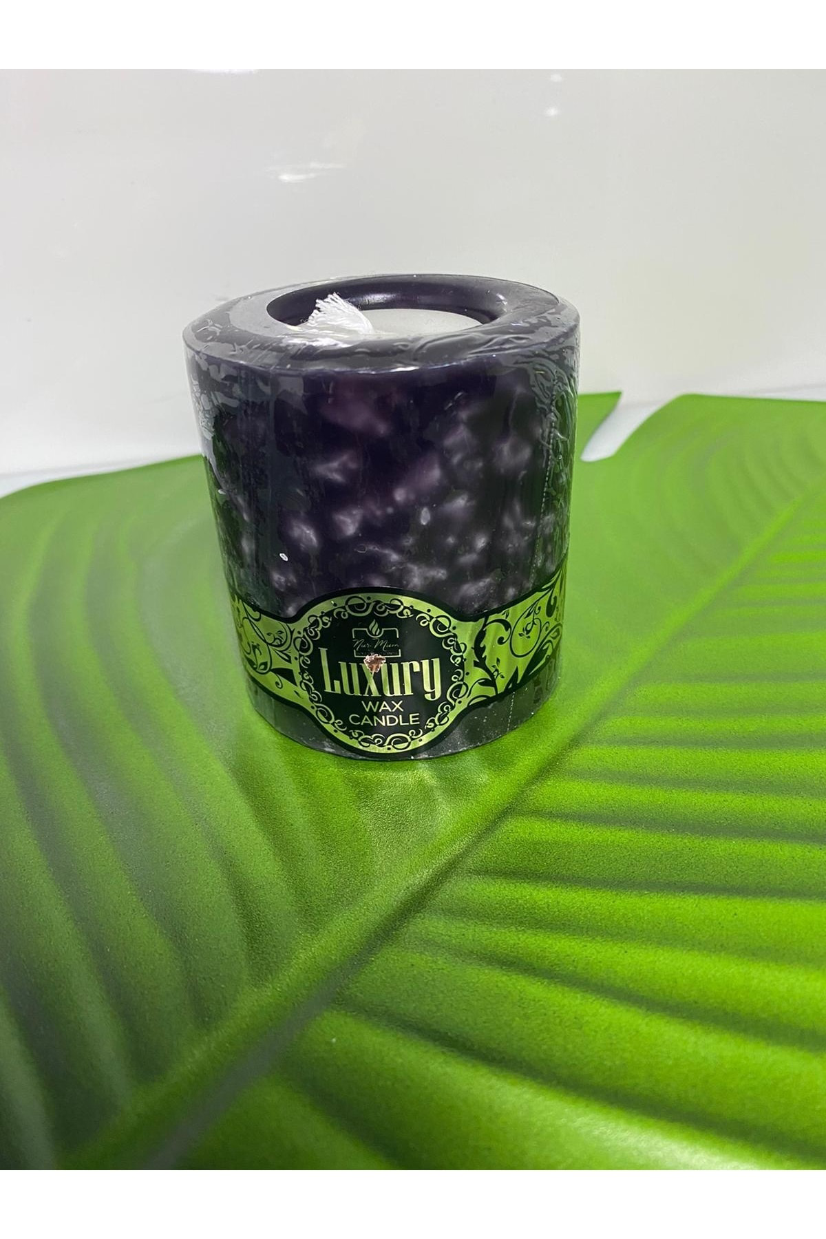 Elif Aksesuar Luxury Kokulu Kütük Mum Orta (Mürdüm)