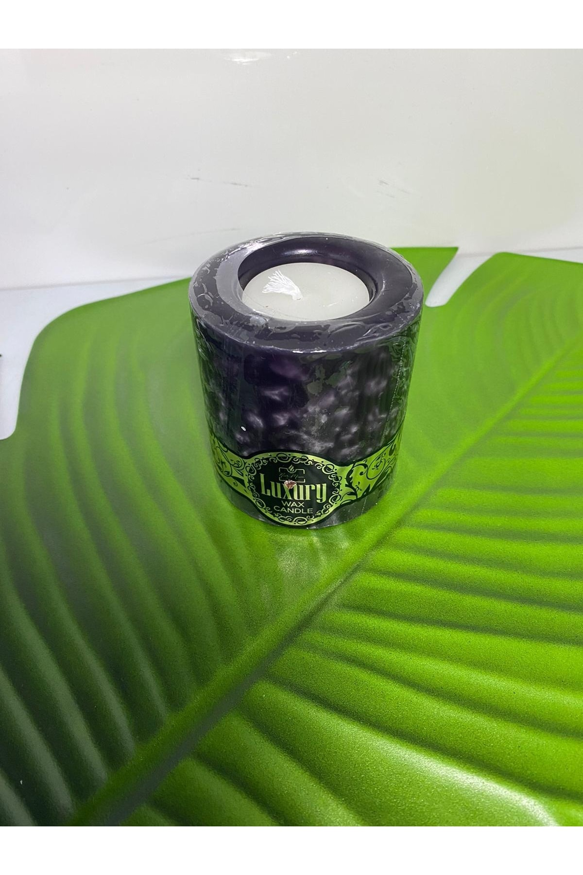 Elif Aksesuar Luxury Kokulu Kütük Mum Orta (Mürdüm)