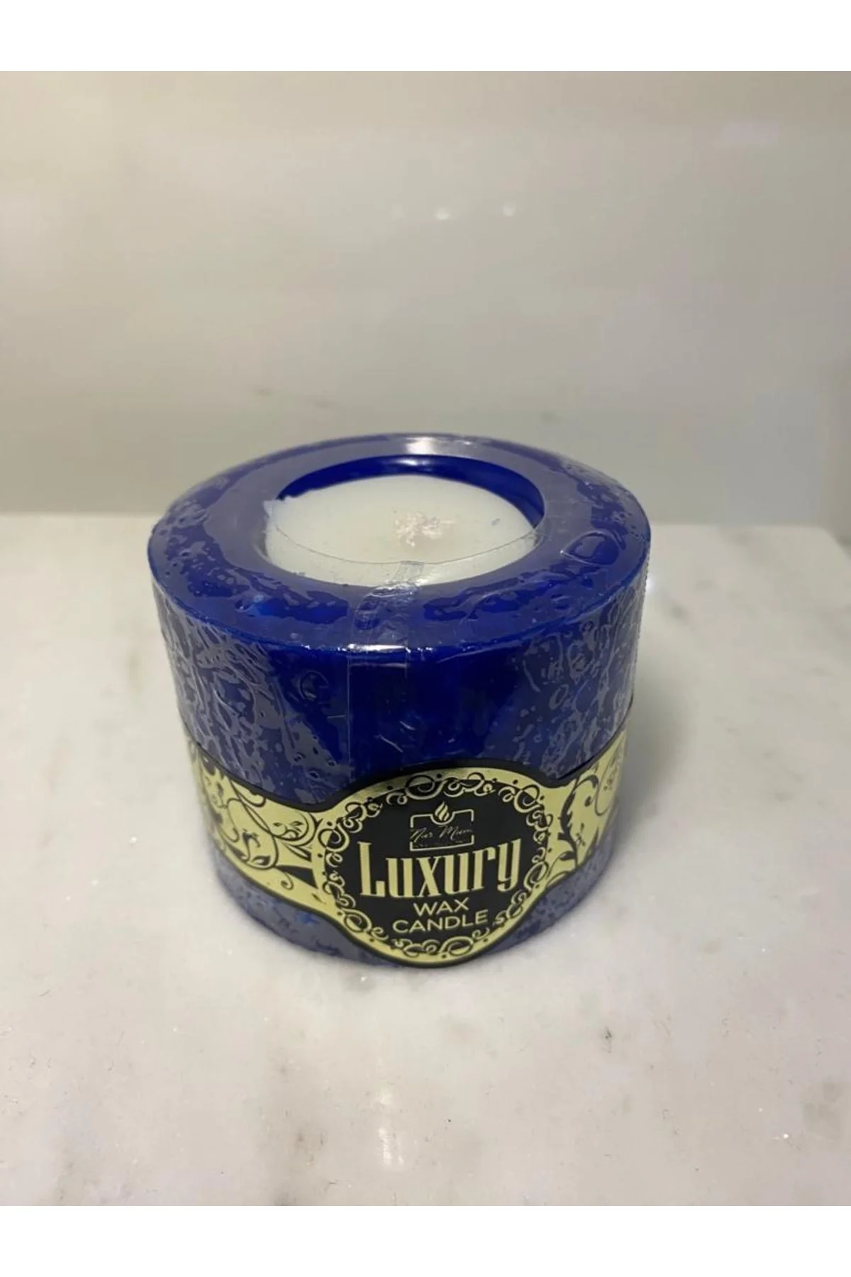 Luxury Kokulu Kütük Mum Lacivert (k)