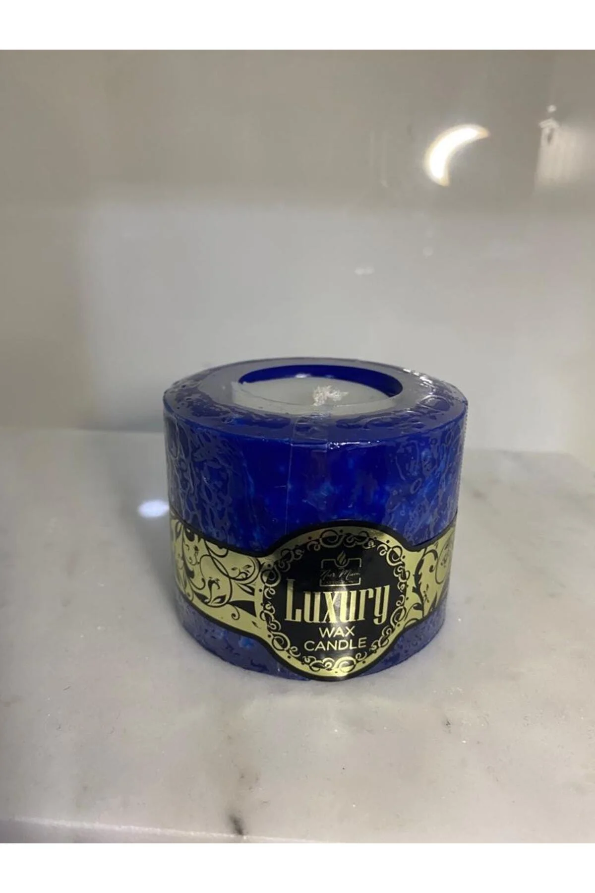 Luxury Kokulu Kütük Mum Lacivert (k)