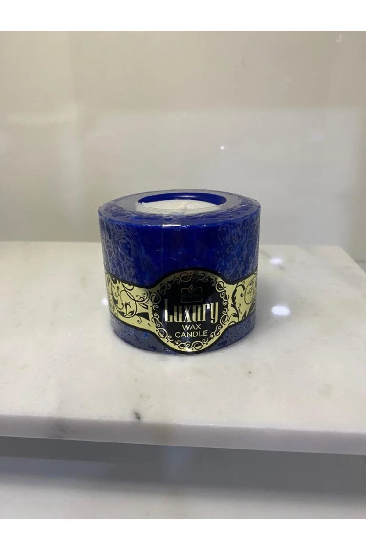 Luxury Kokulu Kütük Mum Lacivert (k)