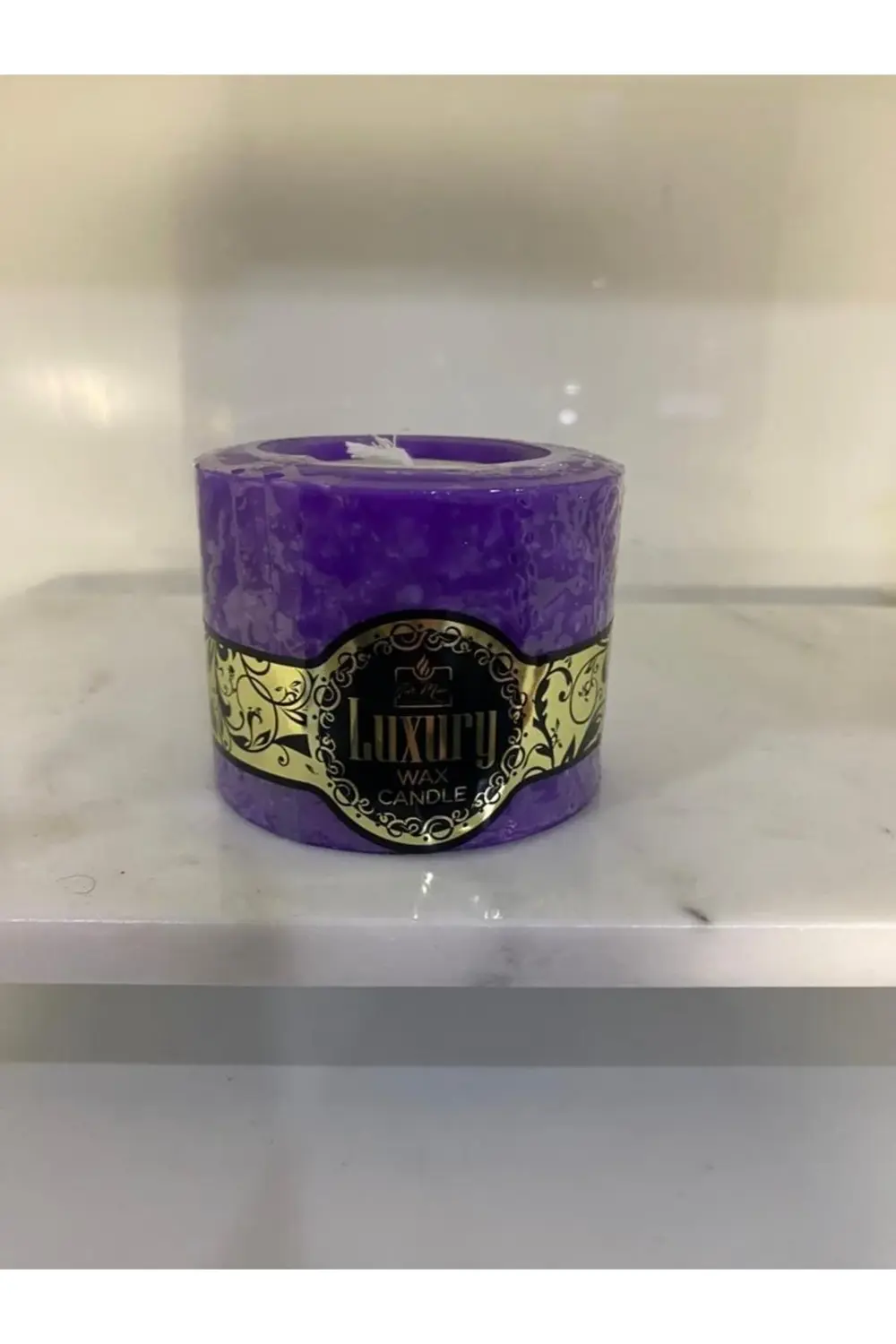 Luxury Kokulu Kütük Mum Mor