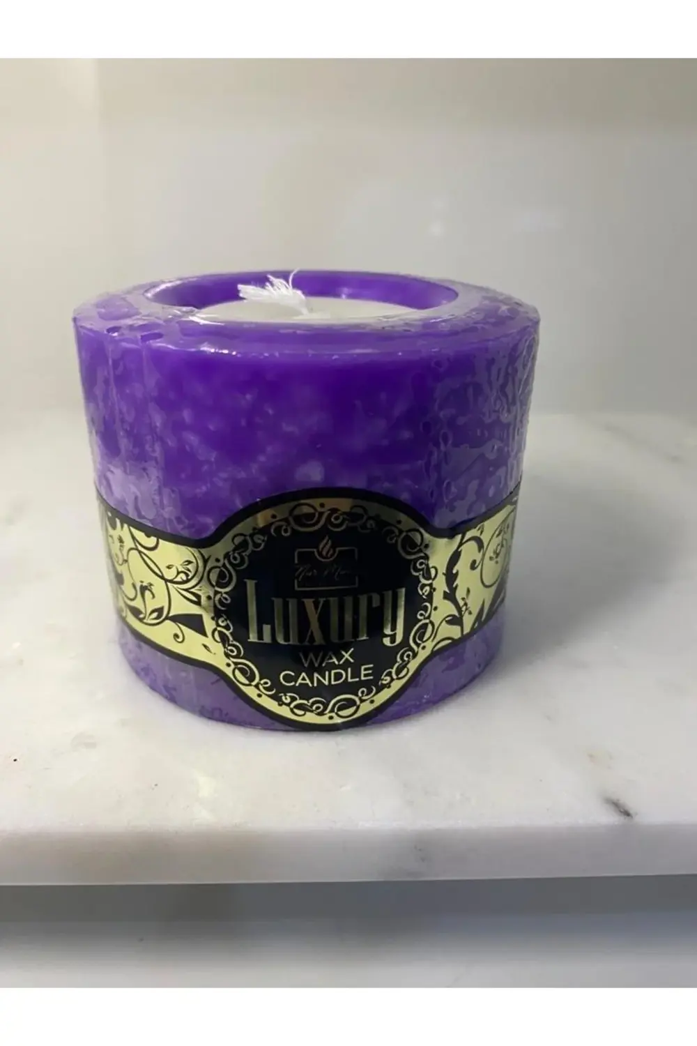 Luxury Kokulu Kütük Mum Mor