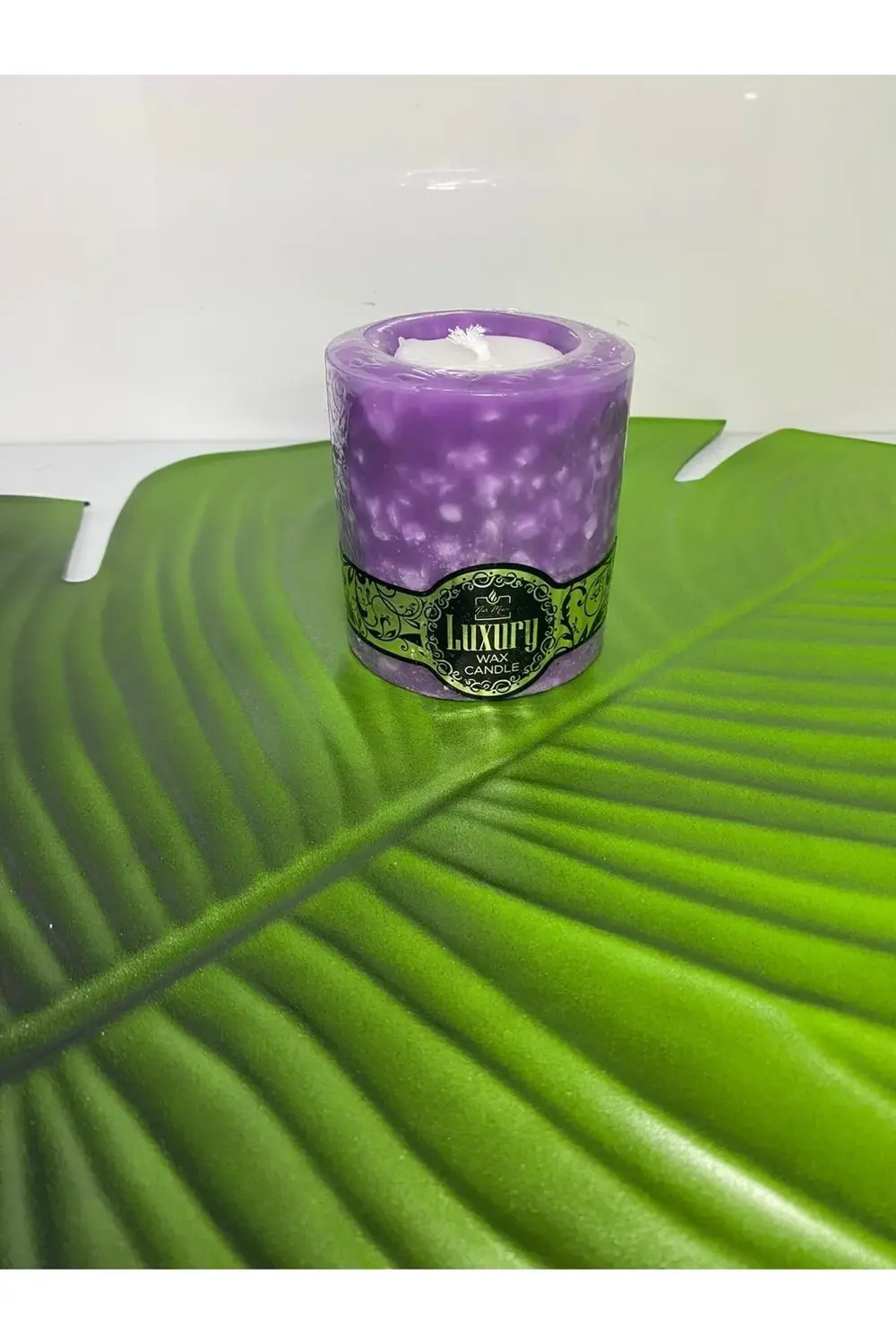 Luxury Kokulu Kütük Mum Orta (mor)
