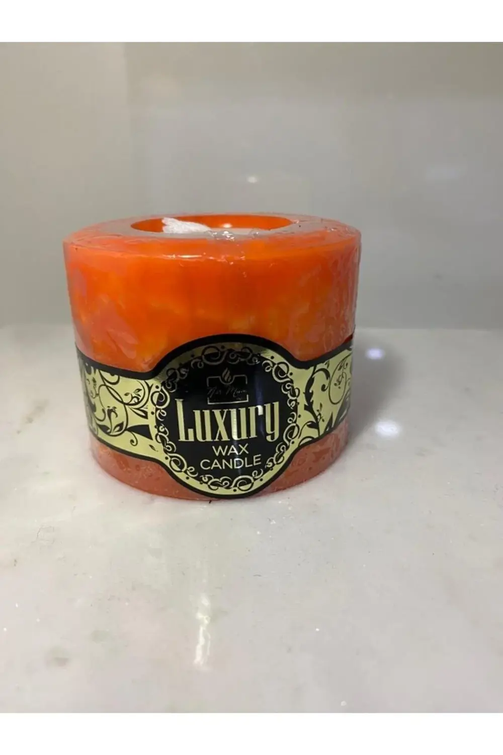Luxury Kokulu Kütük Mum Turuncu