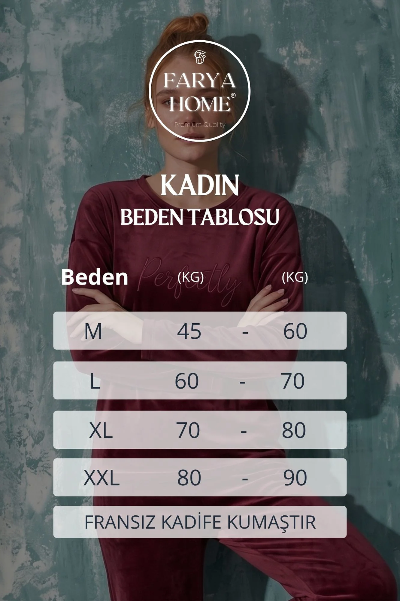 Luxury Velvet Fransız Kadife Yazı Detaylı Pijama Takımı, Mürdüm, L Fiyatı, Yorumları ve Özellikleri