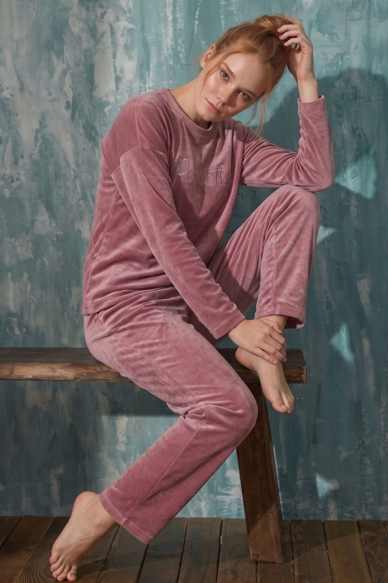 Luxury Velvet Fransız Kadife Yazı Detaylı Pijama Takımı, Pembe, 2XL Fiyatı, Yorumları ve Özellikleri