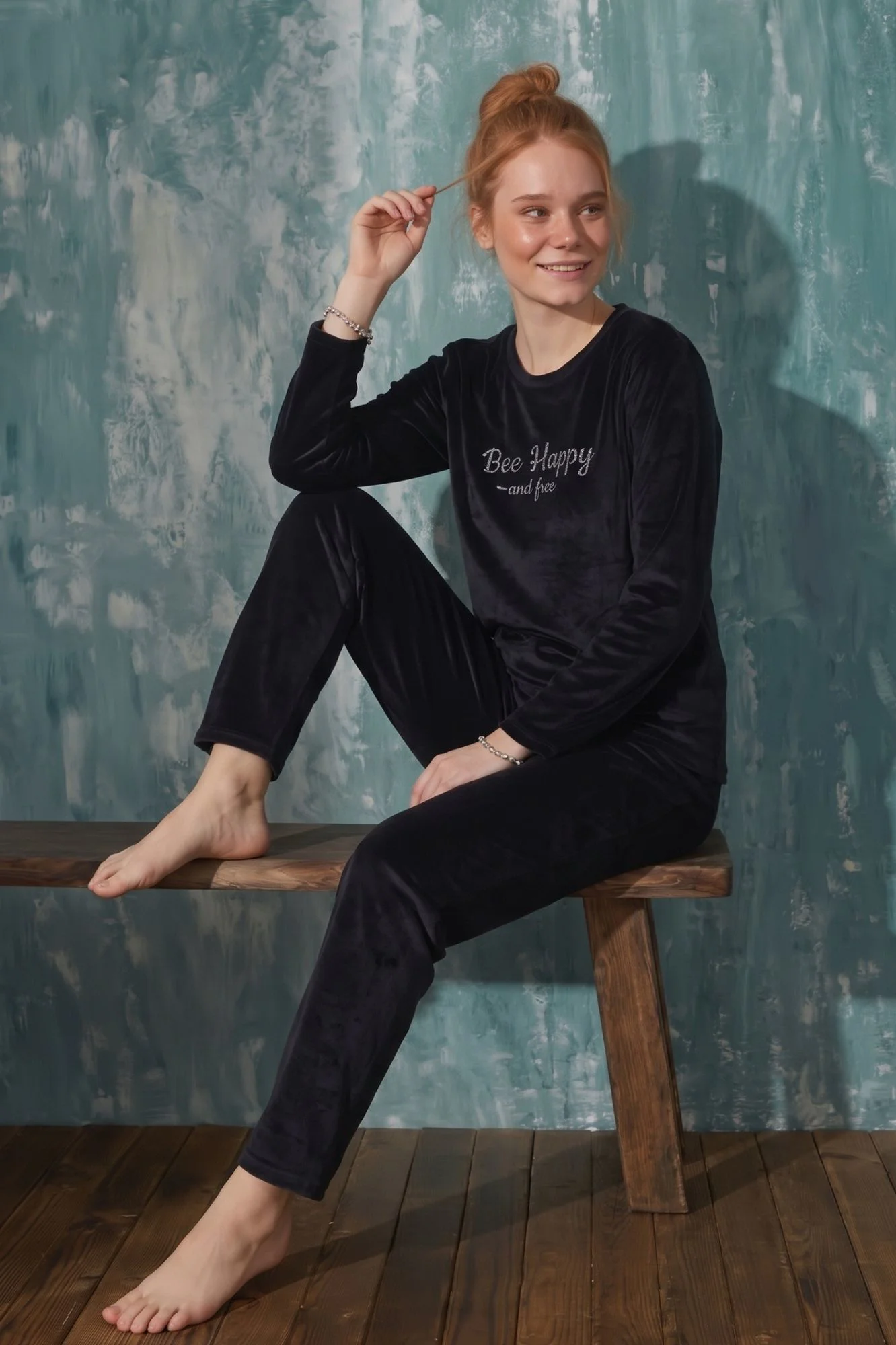 Luxury Velvet Fransız Kadife Yazı Detaylı Pijama Takımı, Siyah, M Fiyatı, Yorumları ve Özellikleri